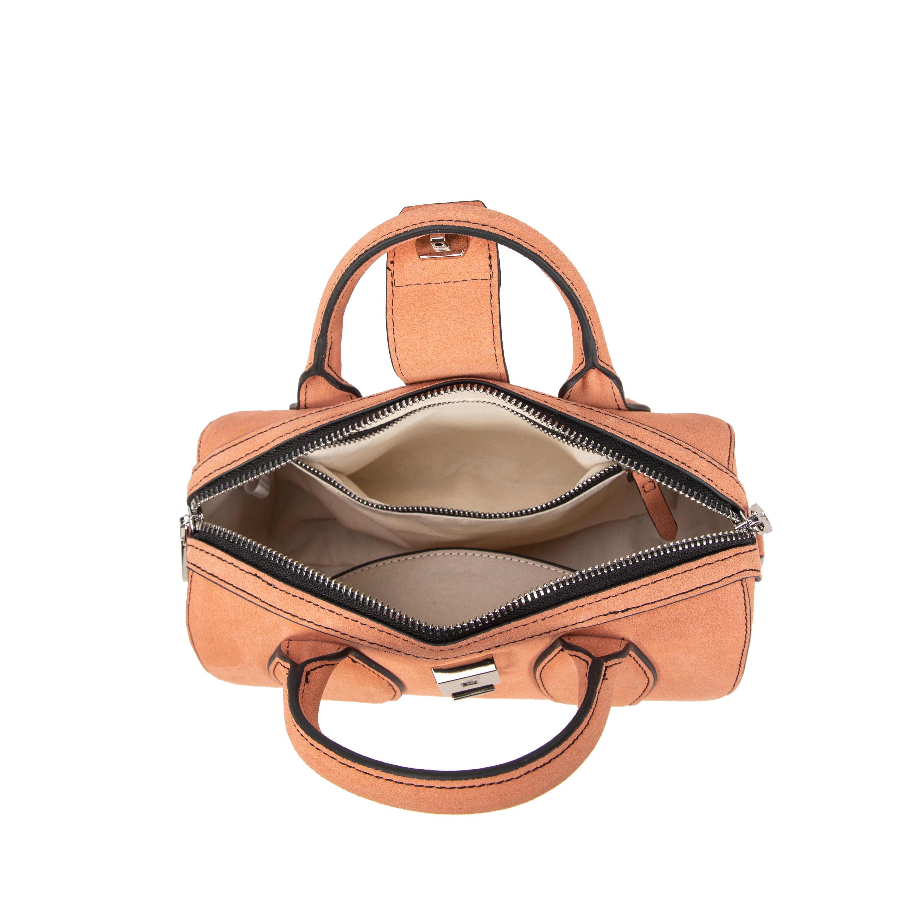 kate-lee-m-frola-v-sac-bowling-rose-corail-velours image 3
