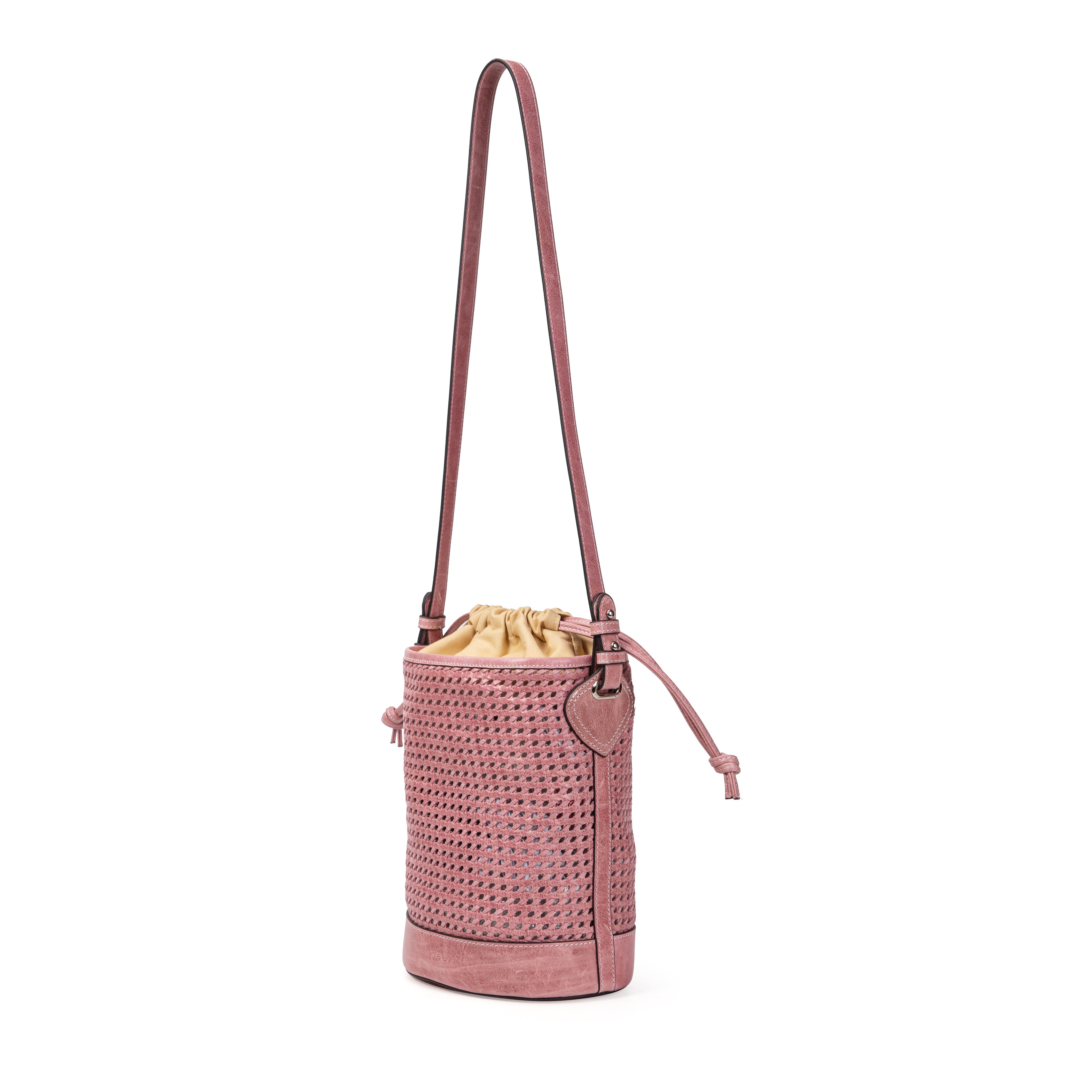 kate-lee-louvre-sac-seau-rose-cuir-tress image 2