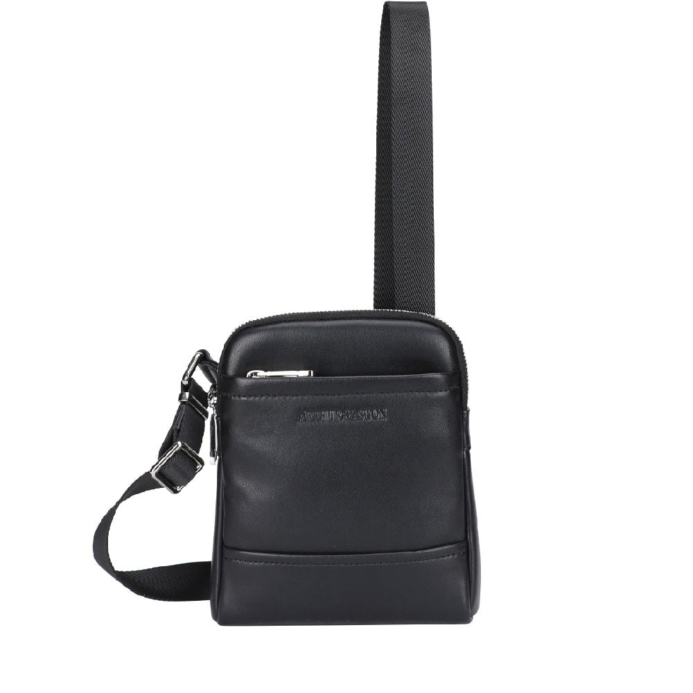 arthur-et-aston-walter-body-bag-cuir-noir-homme image 1