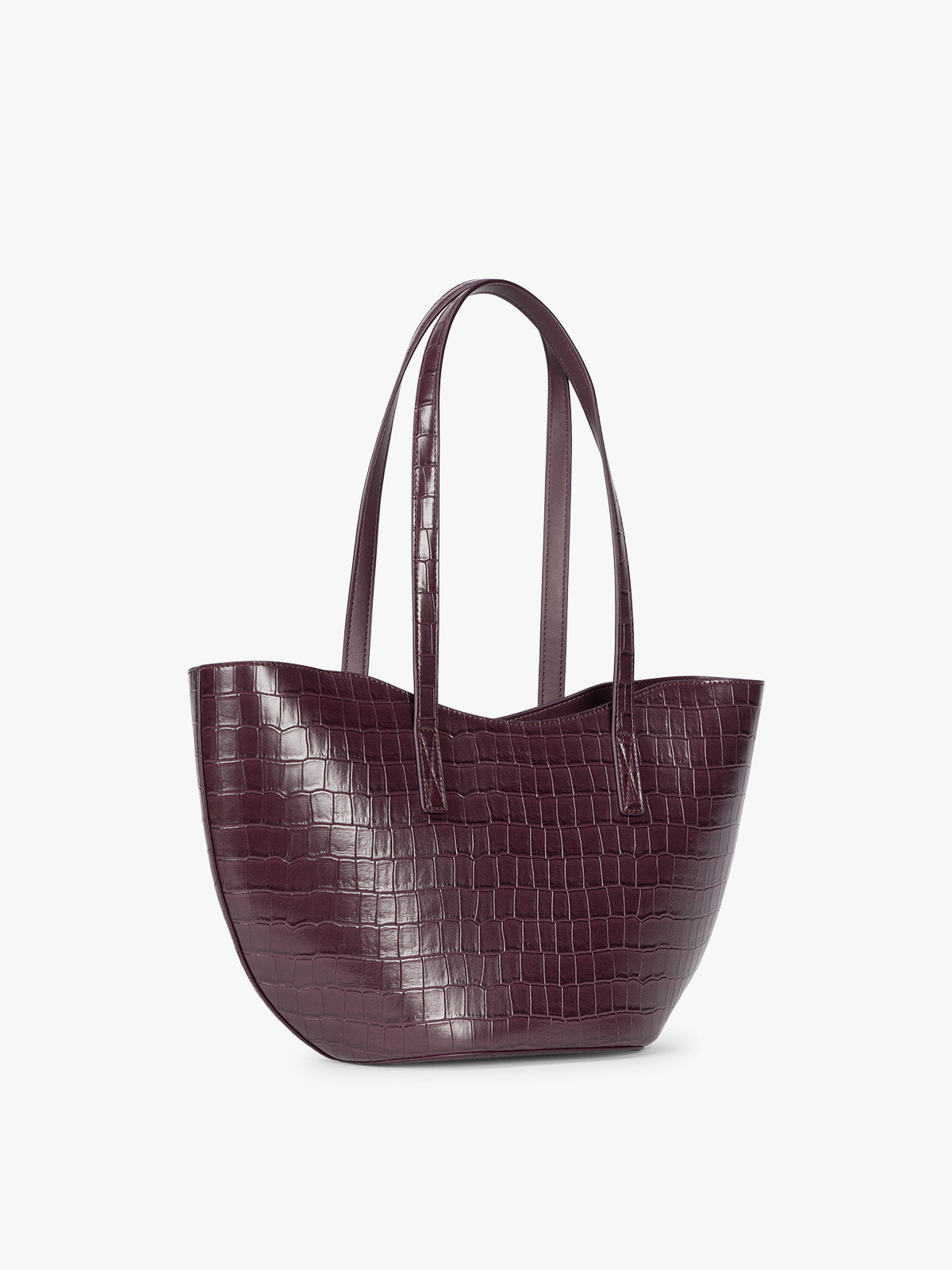 calpak-haven-tulip-tote-sac-cabas-dark-cherry-croc-effet-croco image 3