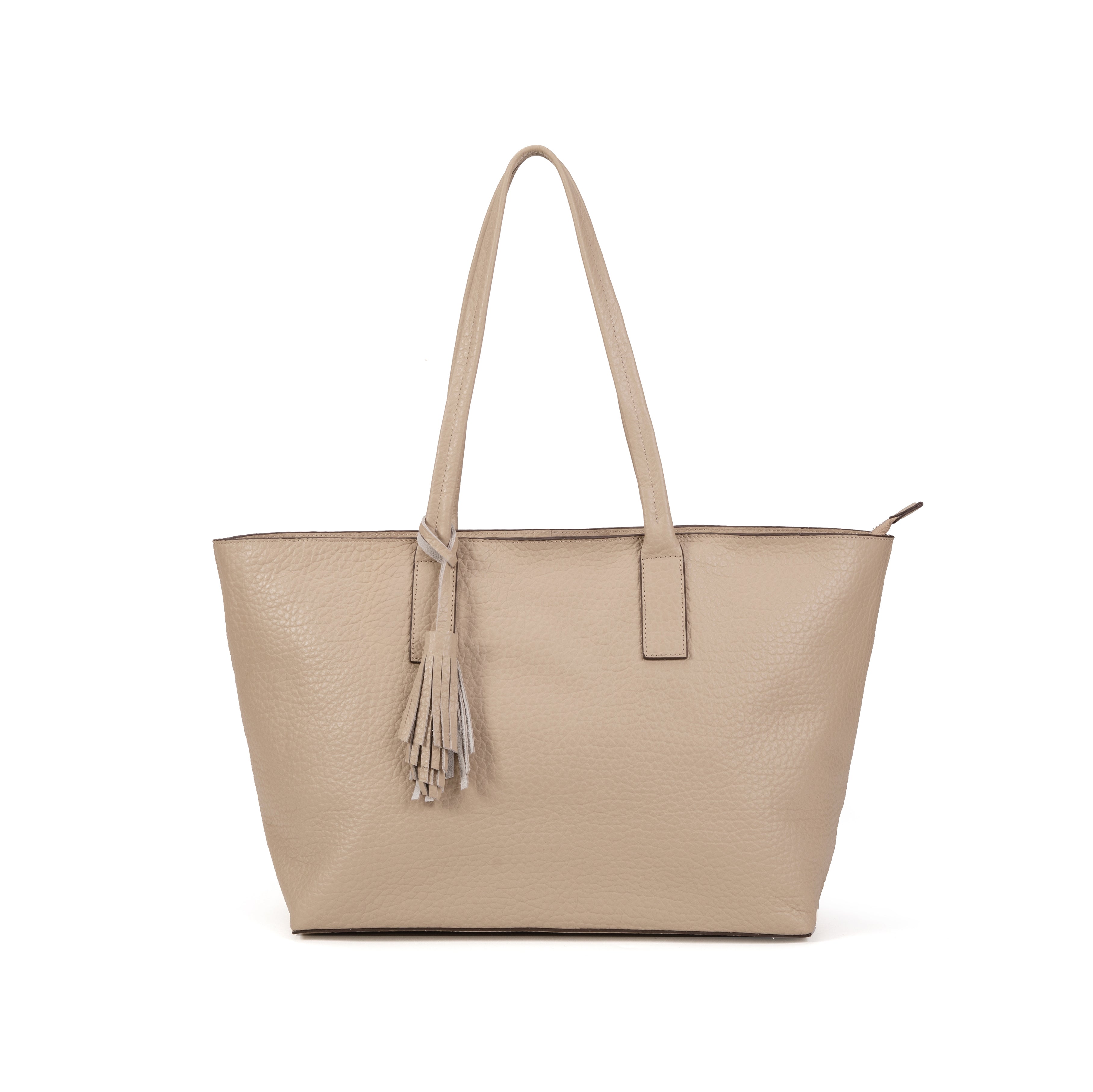 kate-lee-esmeralda-sac-cabas-cuir-gris-grain image 1