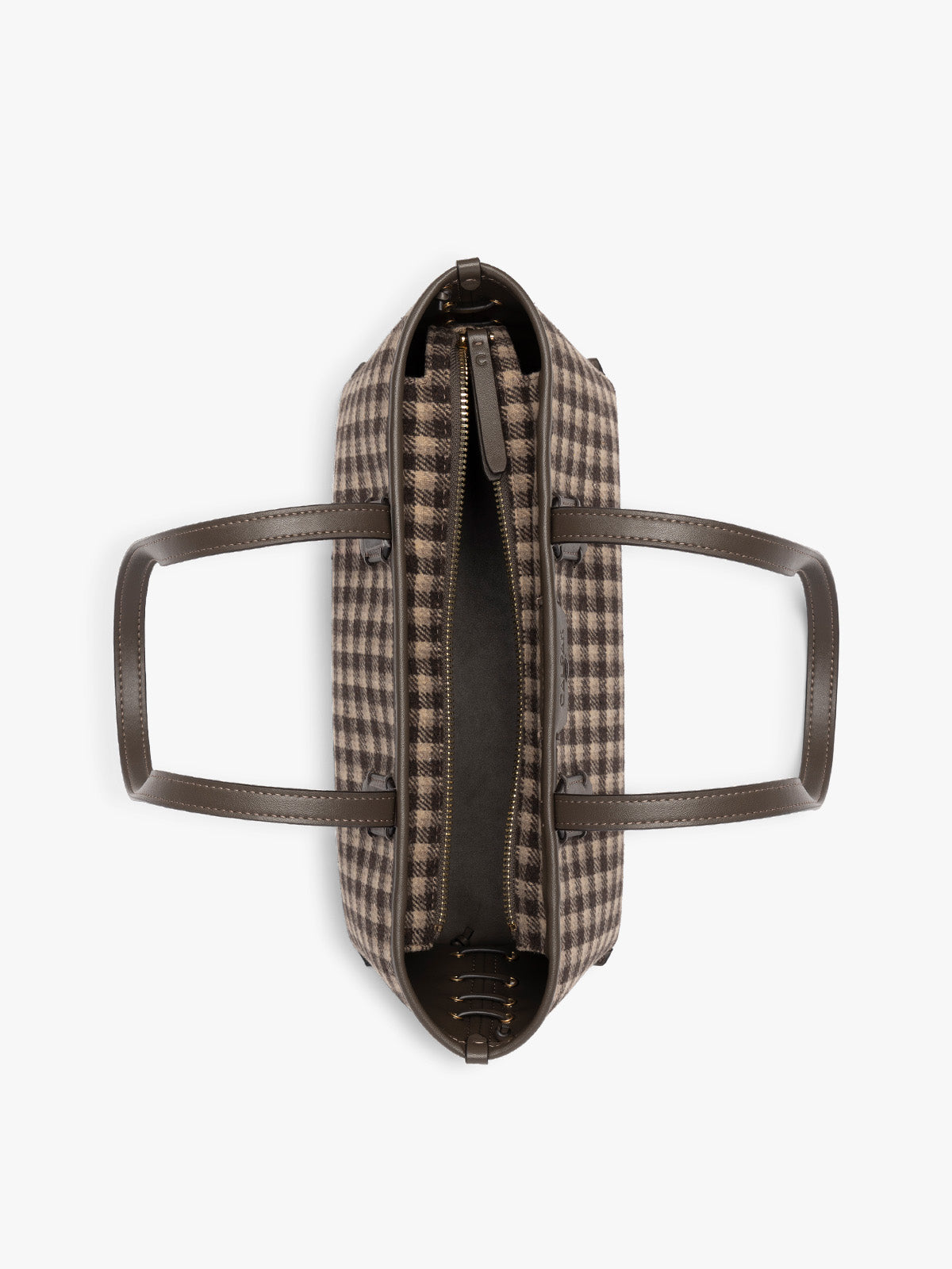 calpak-colette-tote-paule-flanelle-mushroom-plaid image 5