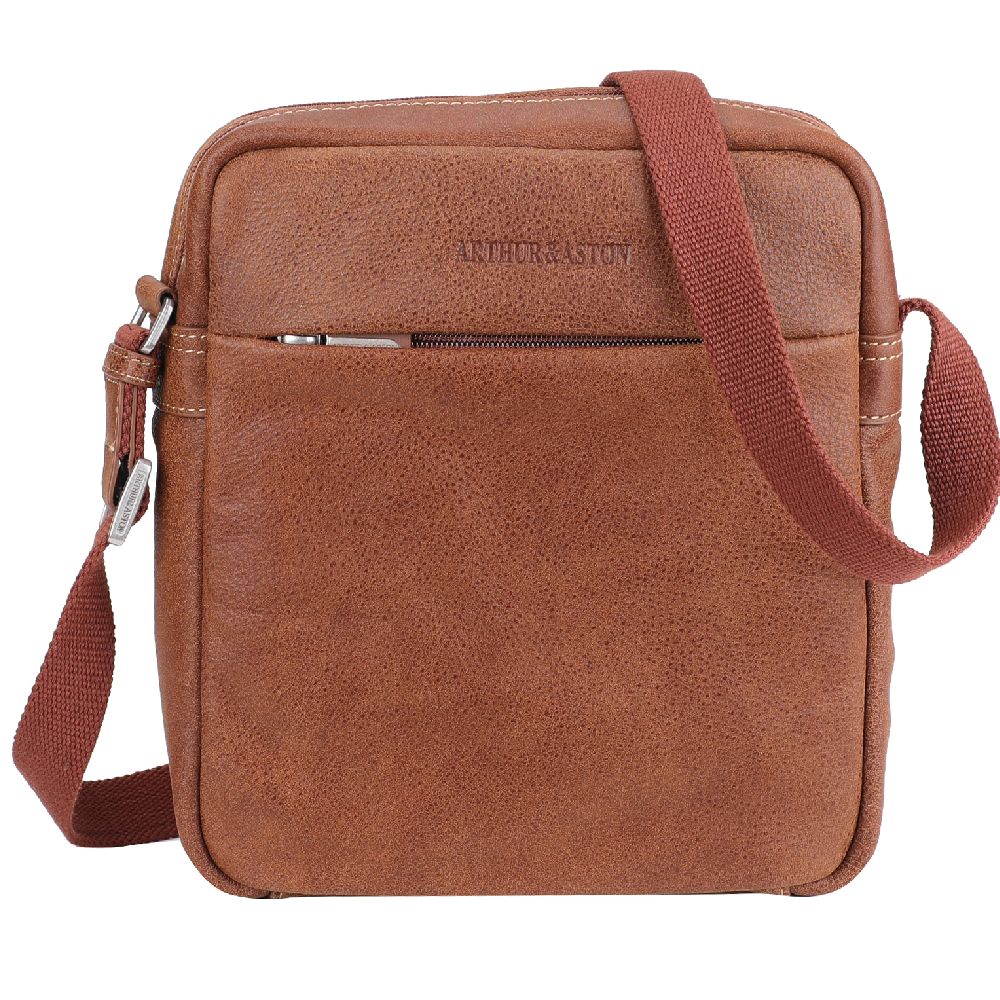 arthur-et-aston-cristiano-sac-travers-cuir-cognac-destroy image 1