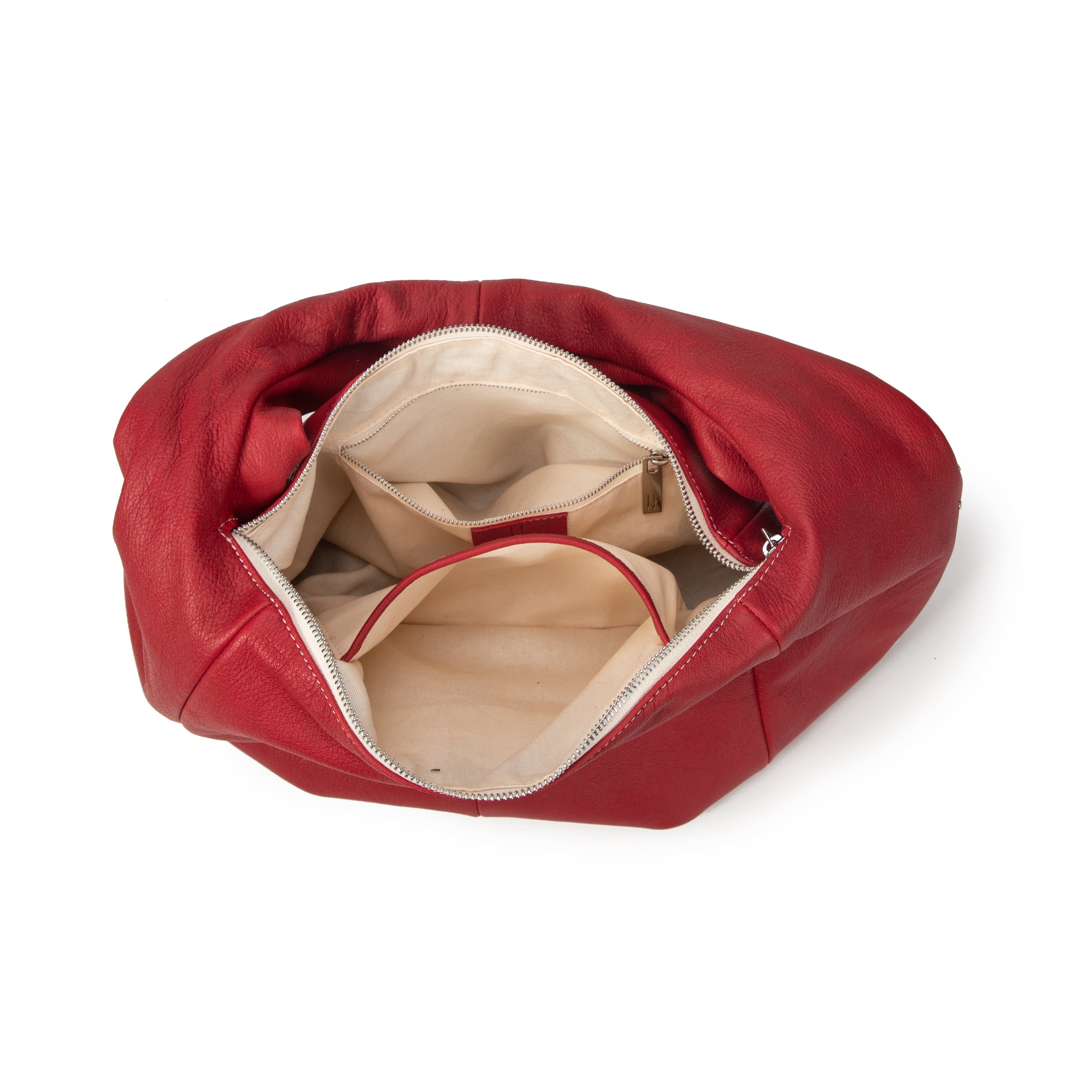 kate-lee-josia-sac-demi-lune-cuir-ch-vre-rouge image 2