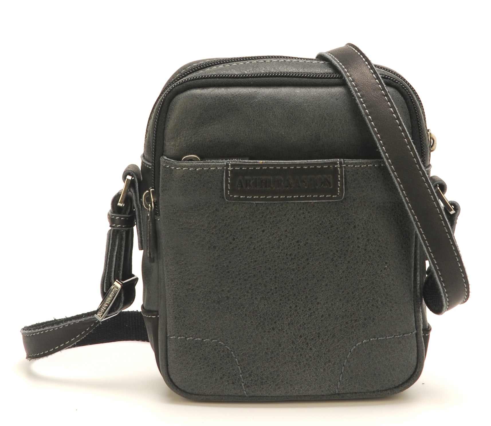arthur-et-aston-marco-sac-travers-cuir-noir-vachette image 2