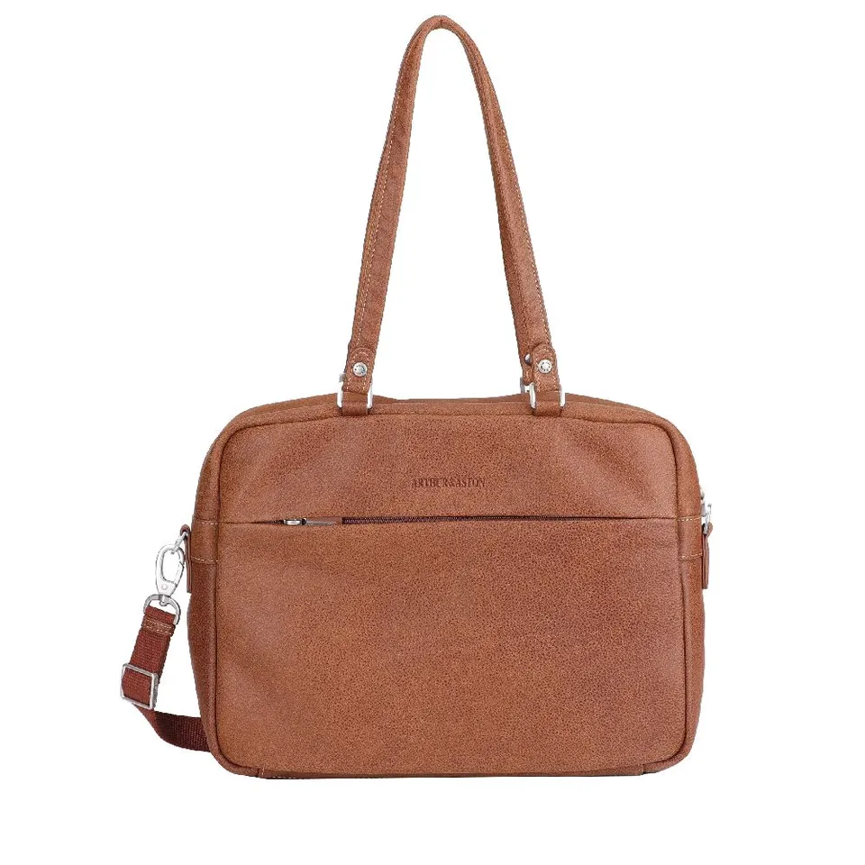 arthur-et-aston-cristiano-sac-shopping-cuir-cognac image 1