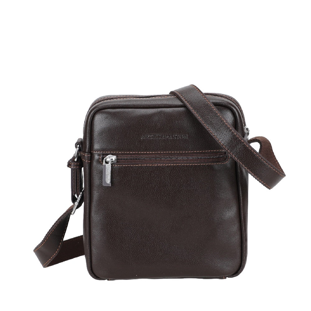 arthur-et-aston-dorian-sac-travers-grand-cuir-noir-homme image 7