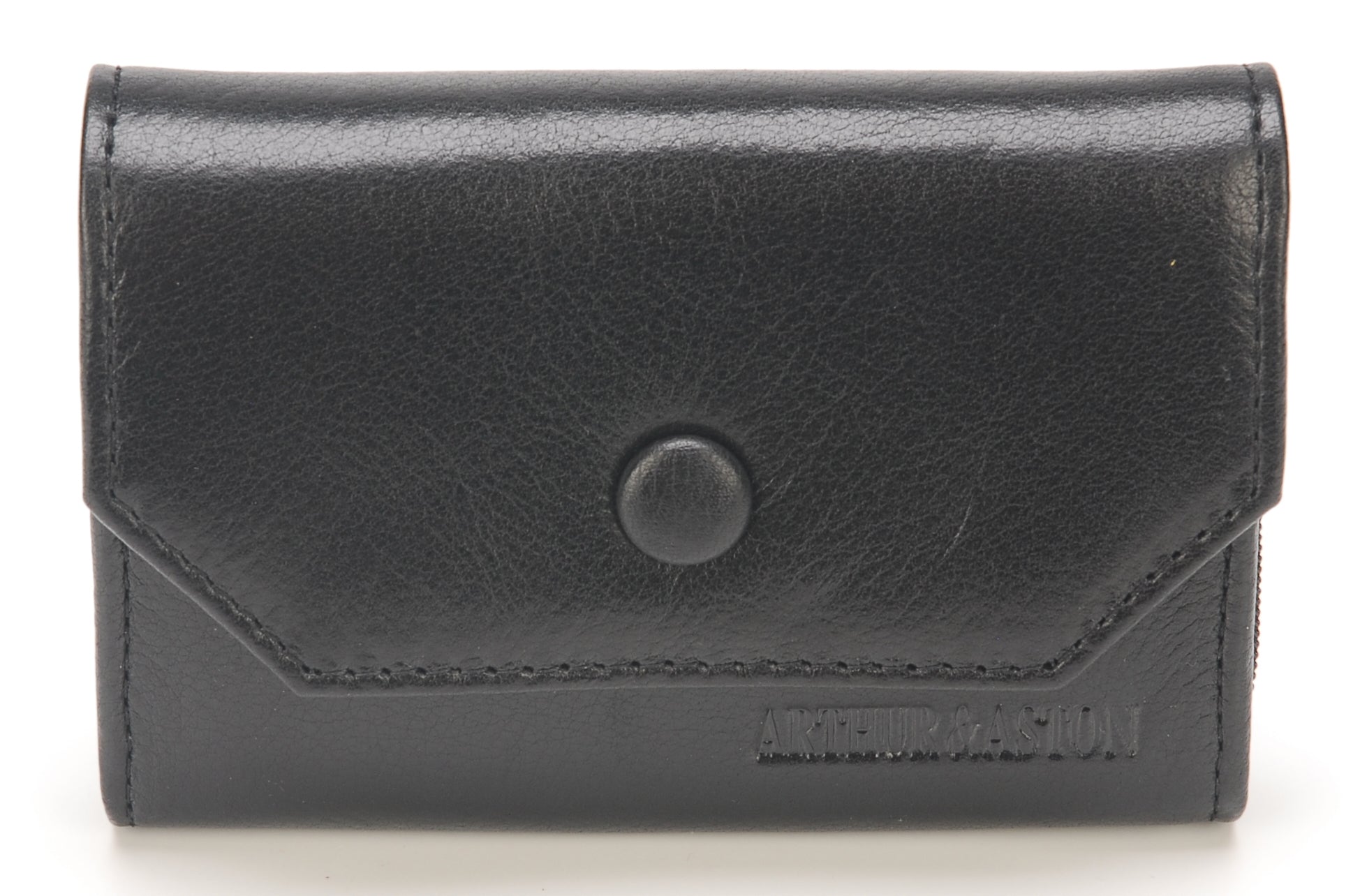 arthur-et-aston-juliette-porte-monnaie-cuir-noir-buffle-zipp image 1