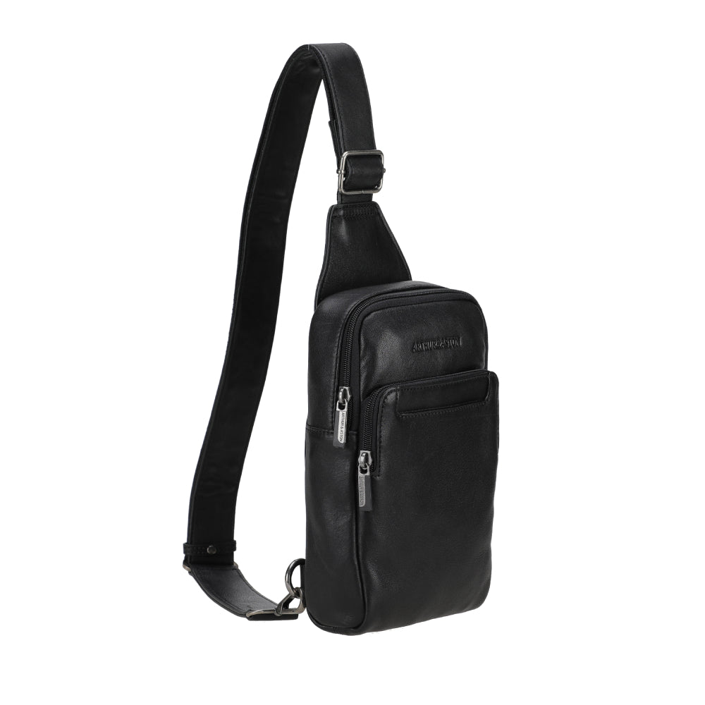 arthur-et-aston-l-on-body-bag-noir-cuir-vertical image 5