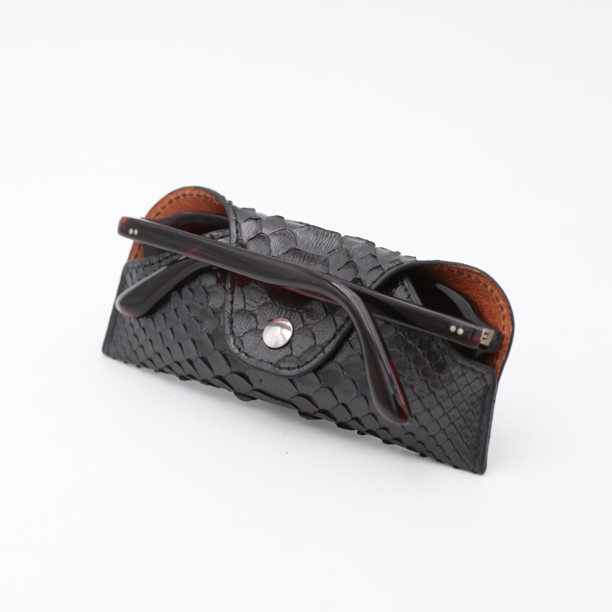 atelier-penso-tuis-lunettes-cuir-python-noir image 3