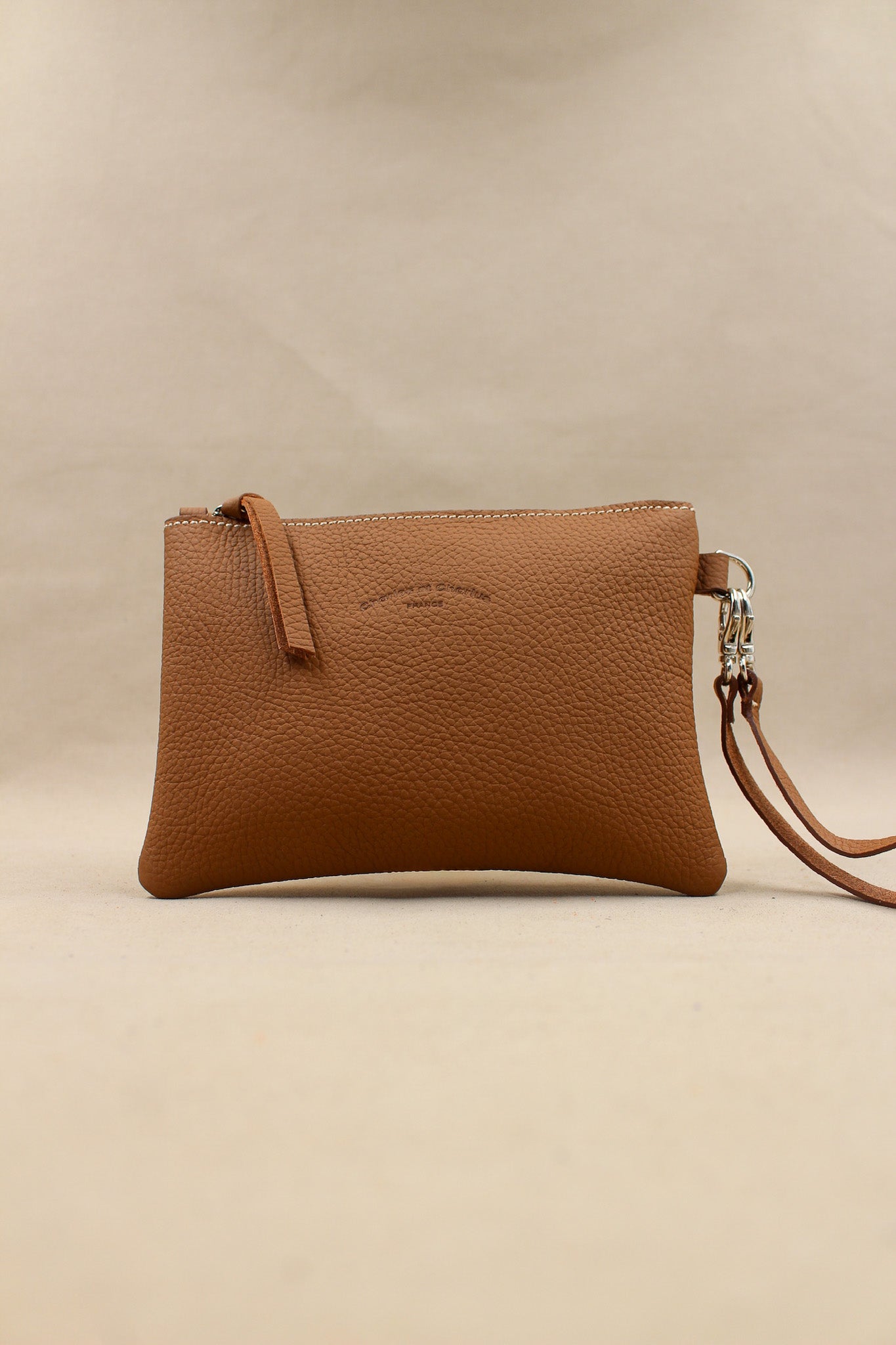 charles-et-charlus-trousse-pochette-cuir-gold-20-cm image 4