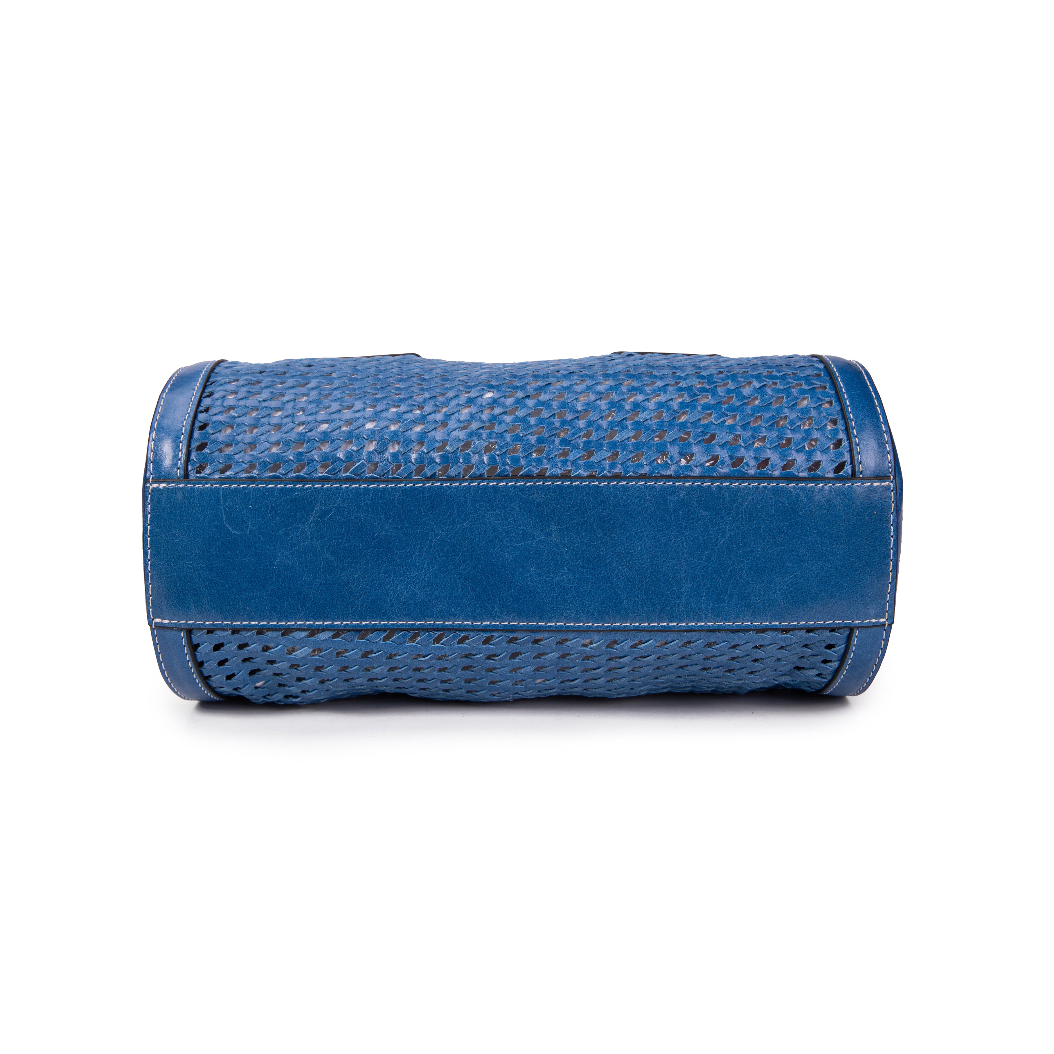 kate-lee-frola-sac-bowling-cuir-bleu-vachette-tress-e image 5