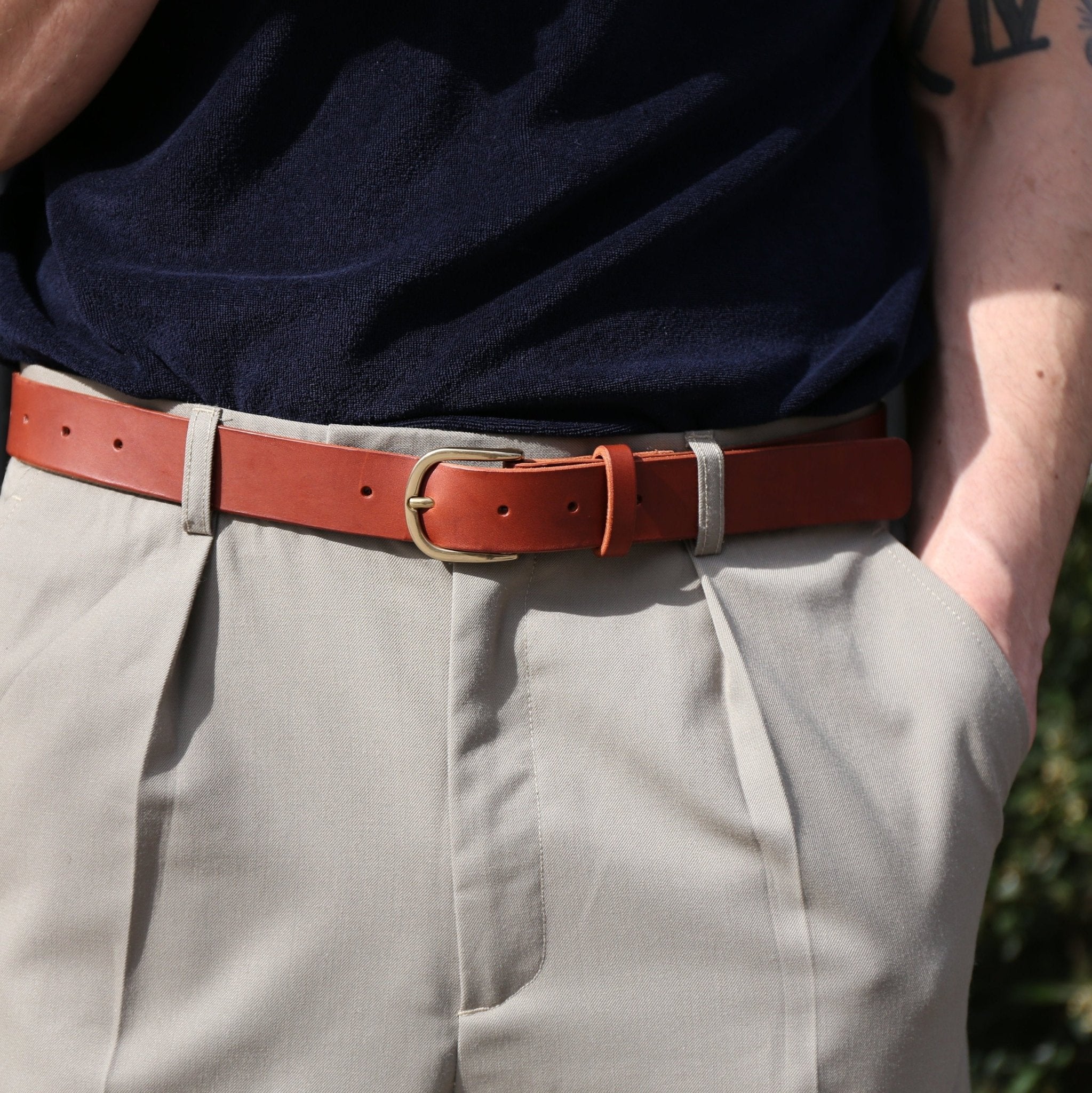 atelier-penso-boucle-d-ceinture-cuir-papaya-laiton image 2
