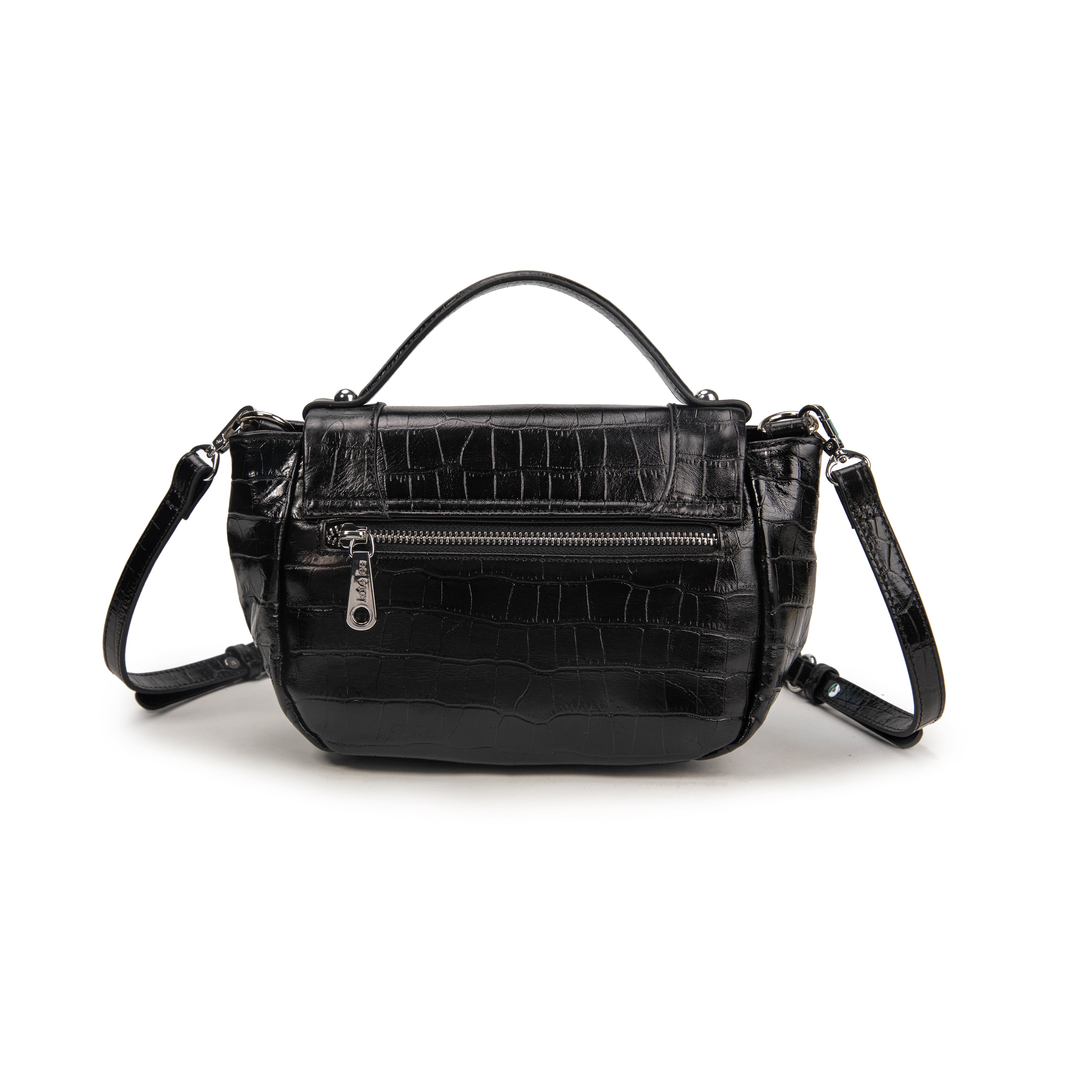 kate-lee-bruny-croco-sac-bandouli-re-cuir-noir-croco image 4