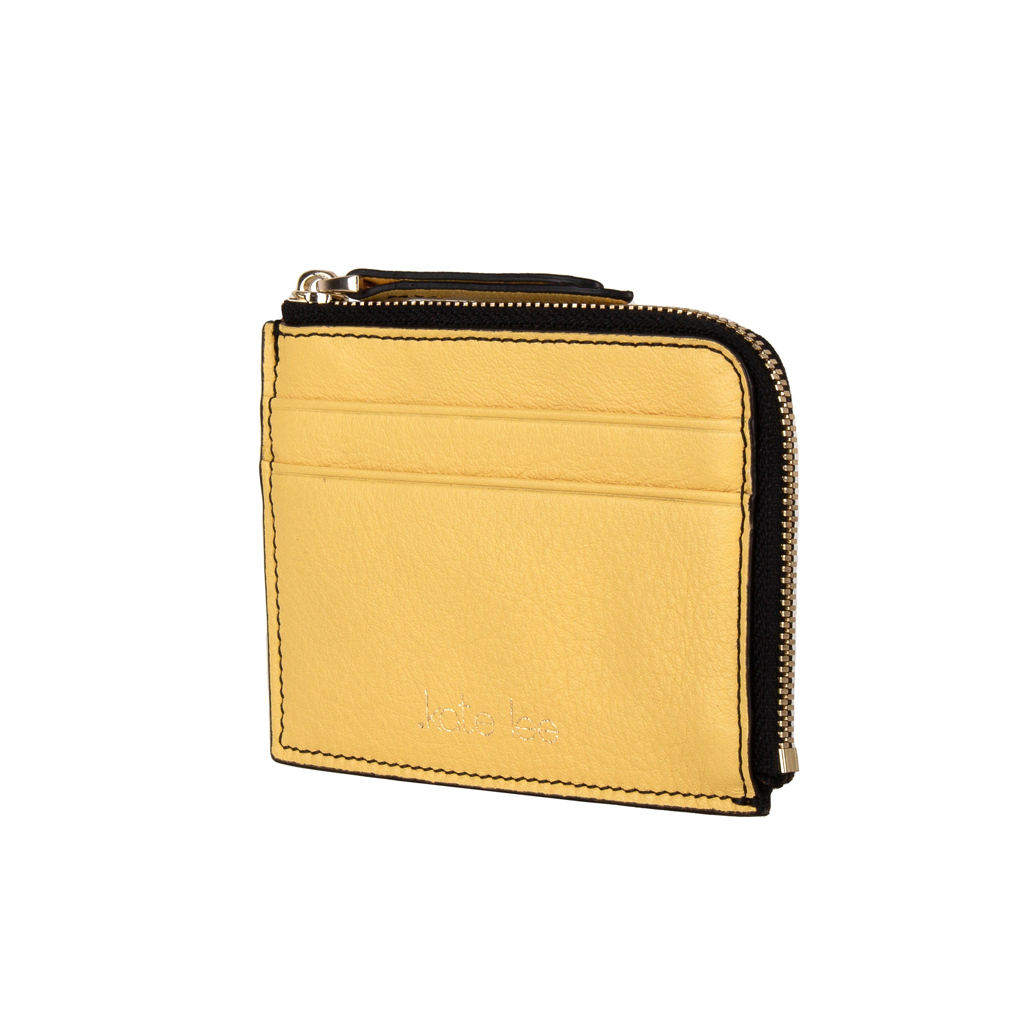 kate-lee-alo-s-porte-cartes-cuir-vachette-jaune-citron-zipp image 2