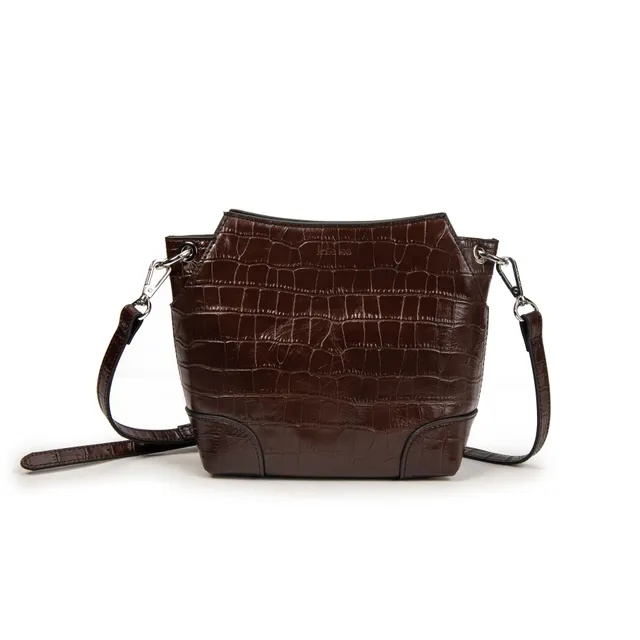 kate-lee-bonbon-sac-bandouli-re-cuir-choco-croco image 1