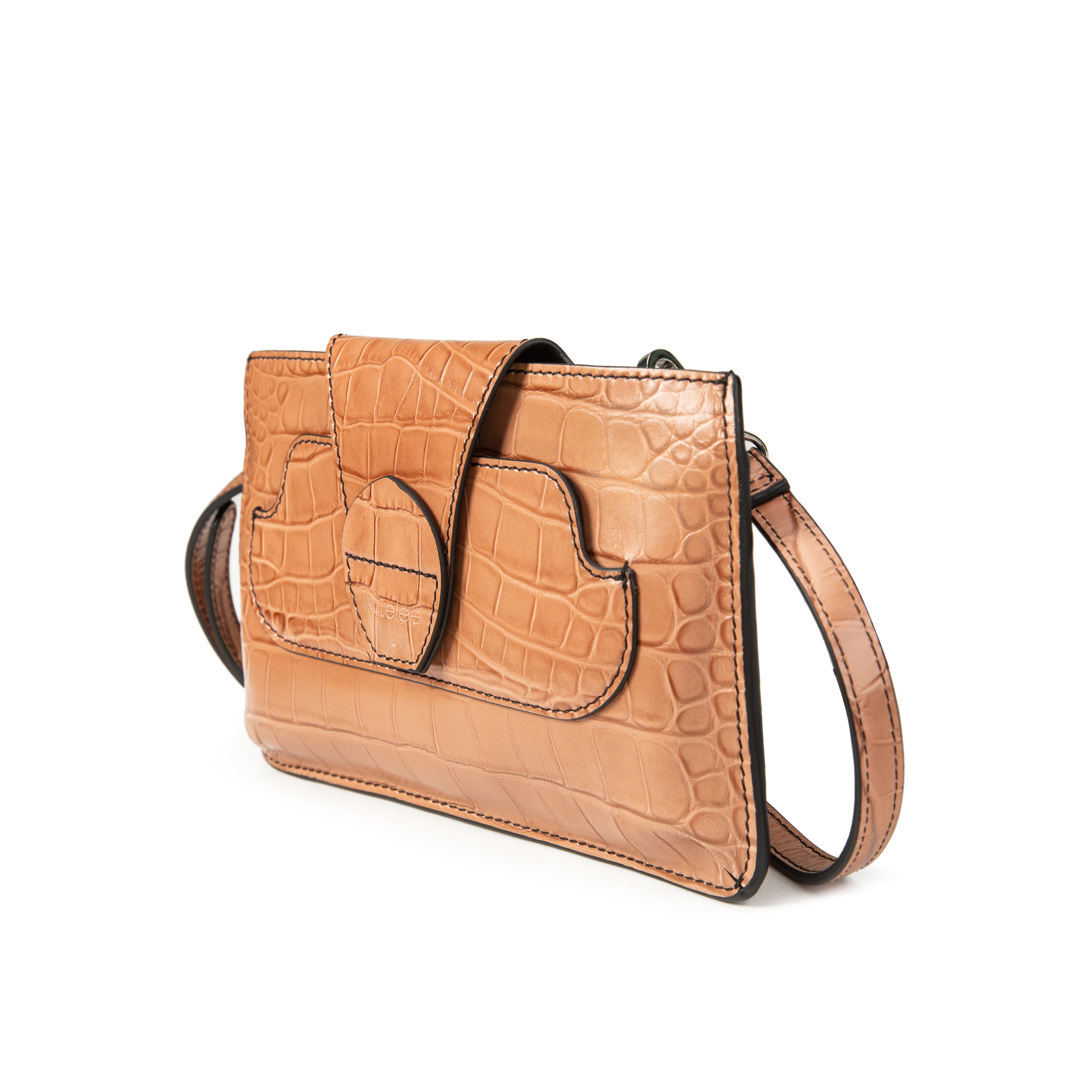 kate-lee-lp-pochette-cuir-croco-rose image 2