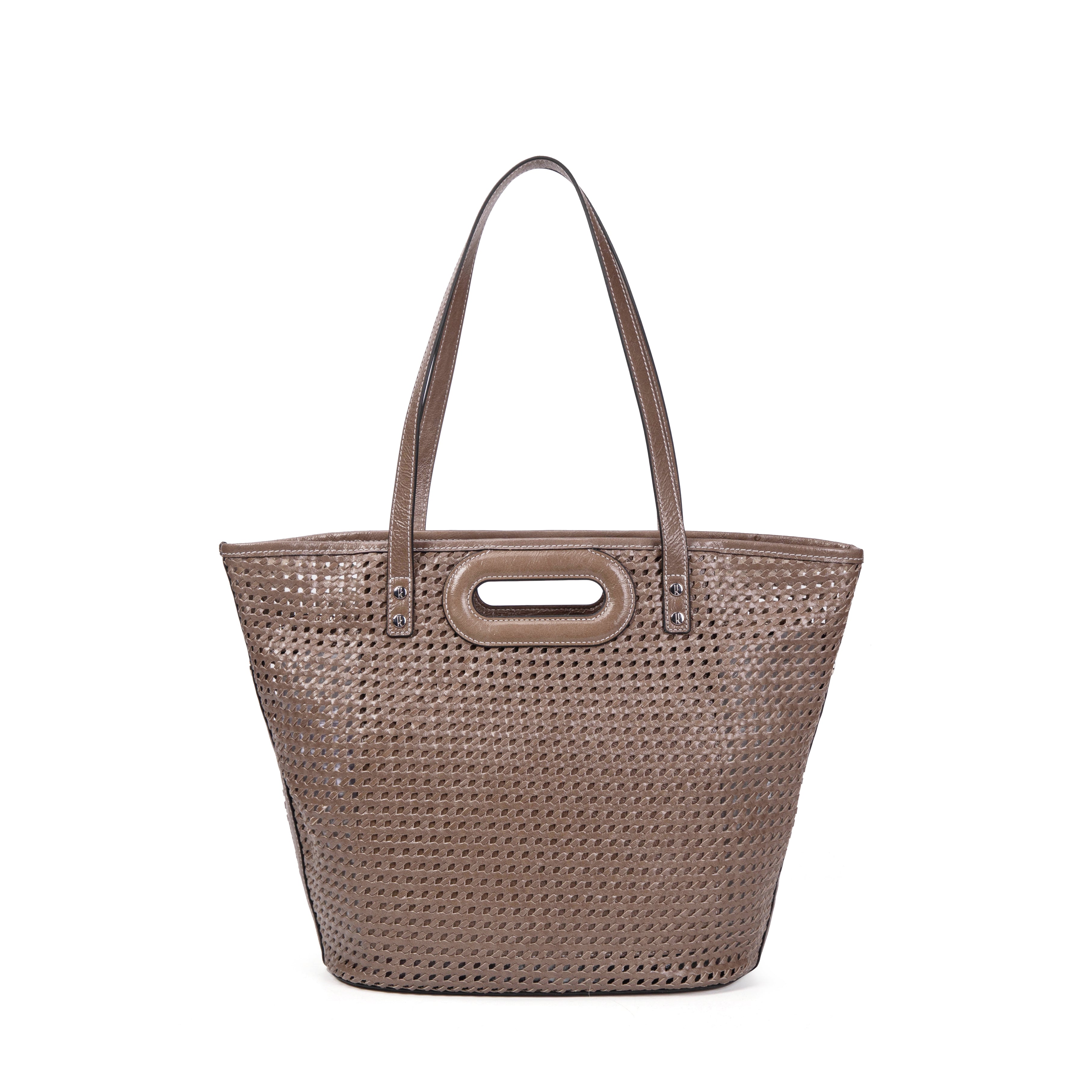 kate-lee-ofine-sac-cabas-cuir-tress-taupe image 4