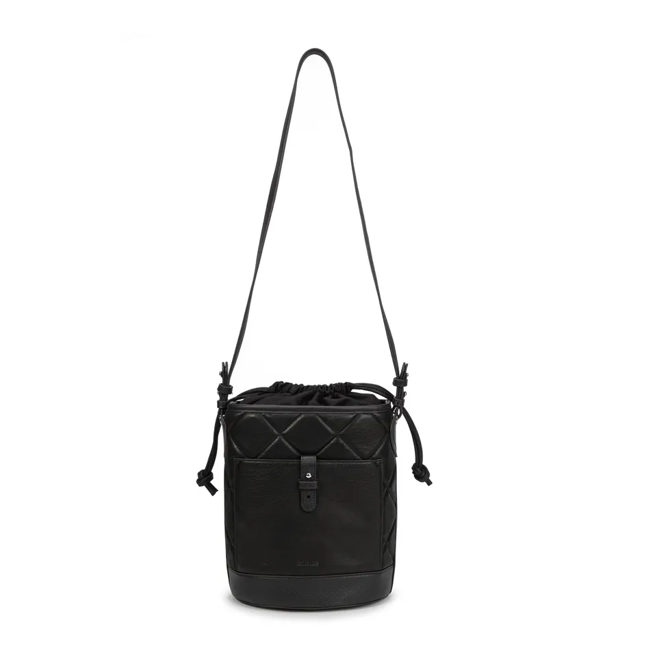 kate-lee-louvre-matelass-sac-seau-cuir-noir-matelass image 1
