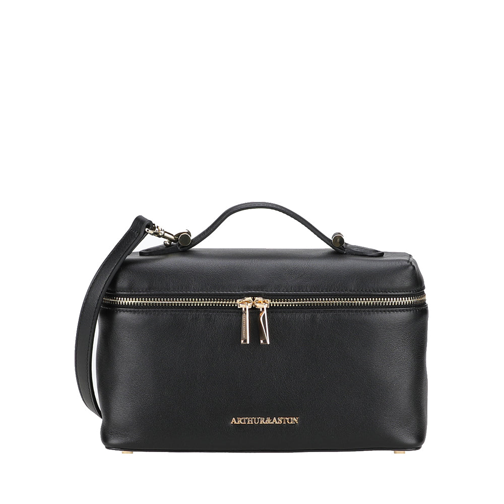 arthur-et-aston-elma-sac-vanity-cuir-noir-bandouli-re image 7