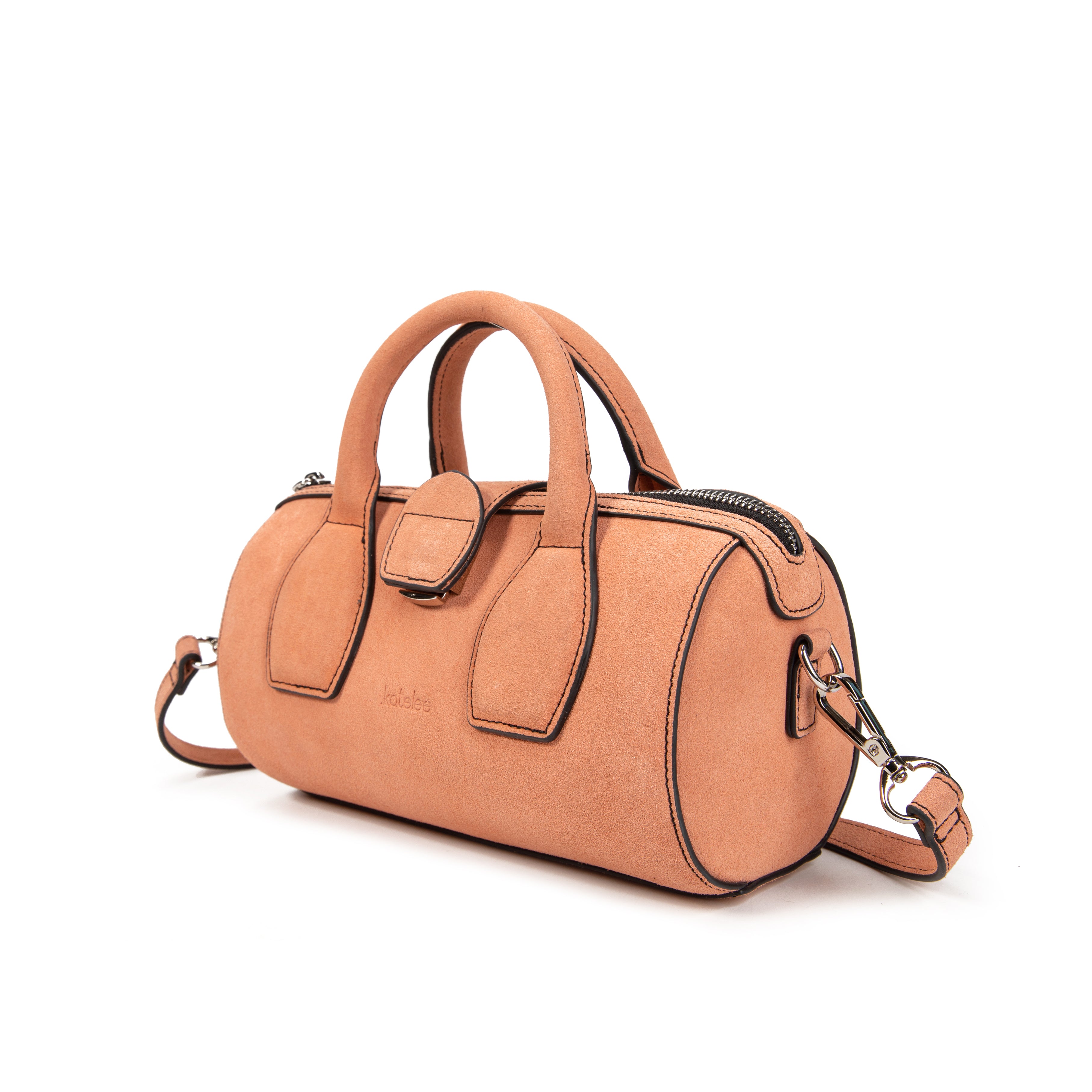 kate-lee-m-frola-v-sac-bowling-rose-corail-velours image 2