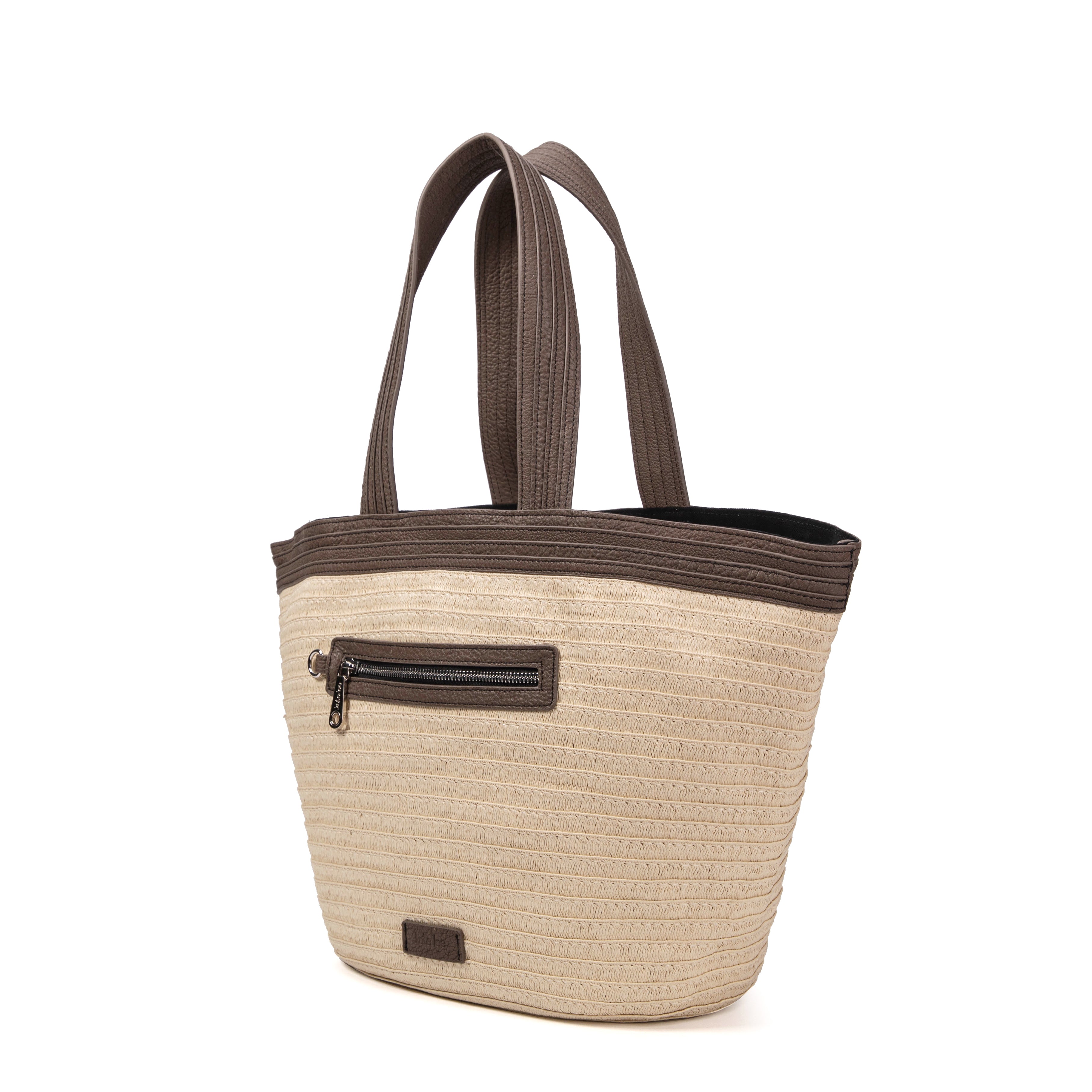 kate-lee-patty-sac-cabas-paille-gris-fonc image 2