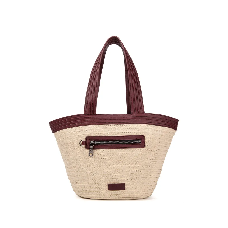 kate-lee-m-cabas-patty-panier-paille-aubergine image 1