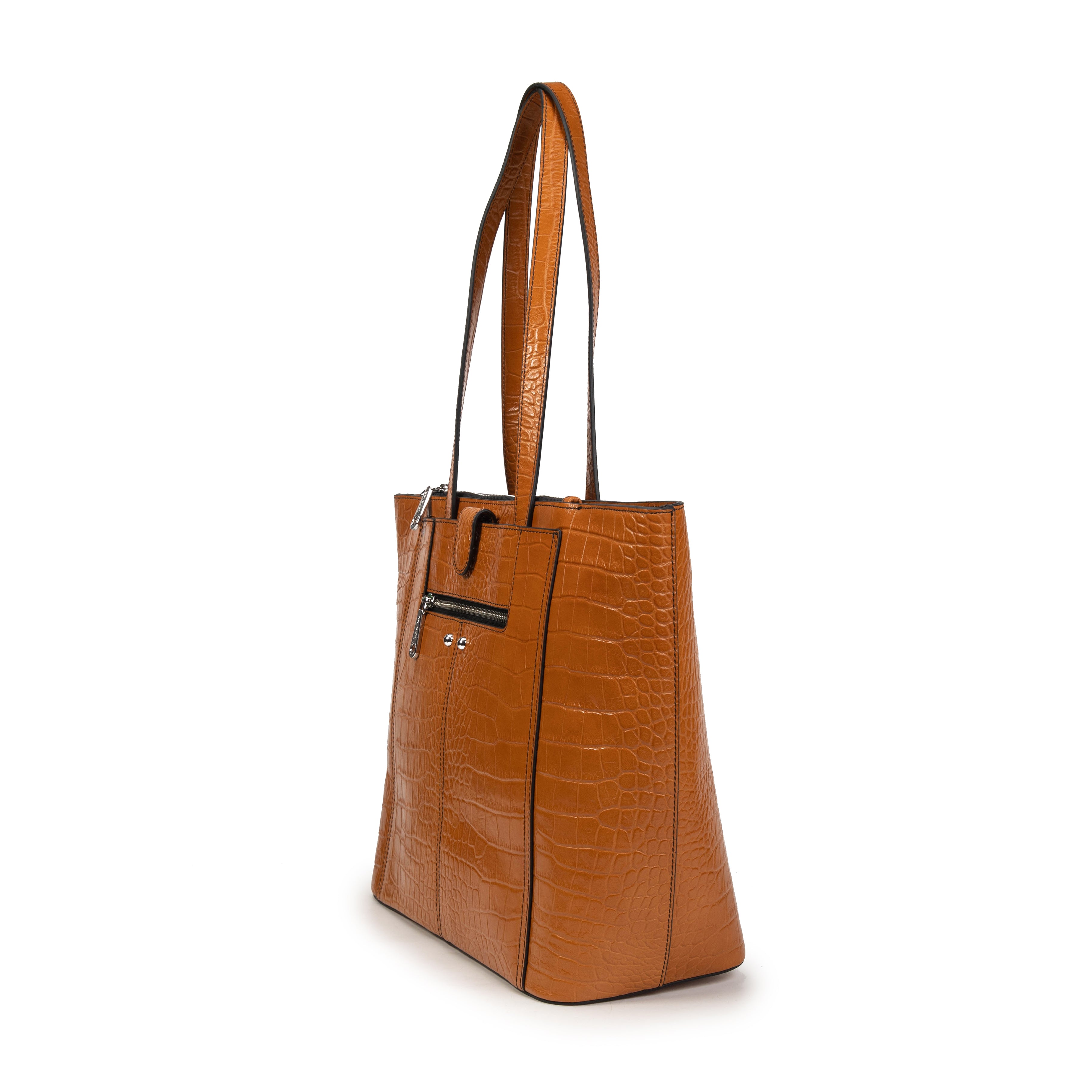 kate-lee-sac-cabas-madele-croco-cuir-gold-30-cm image 2