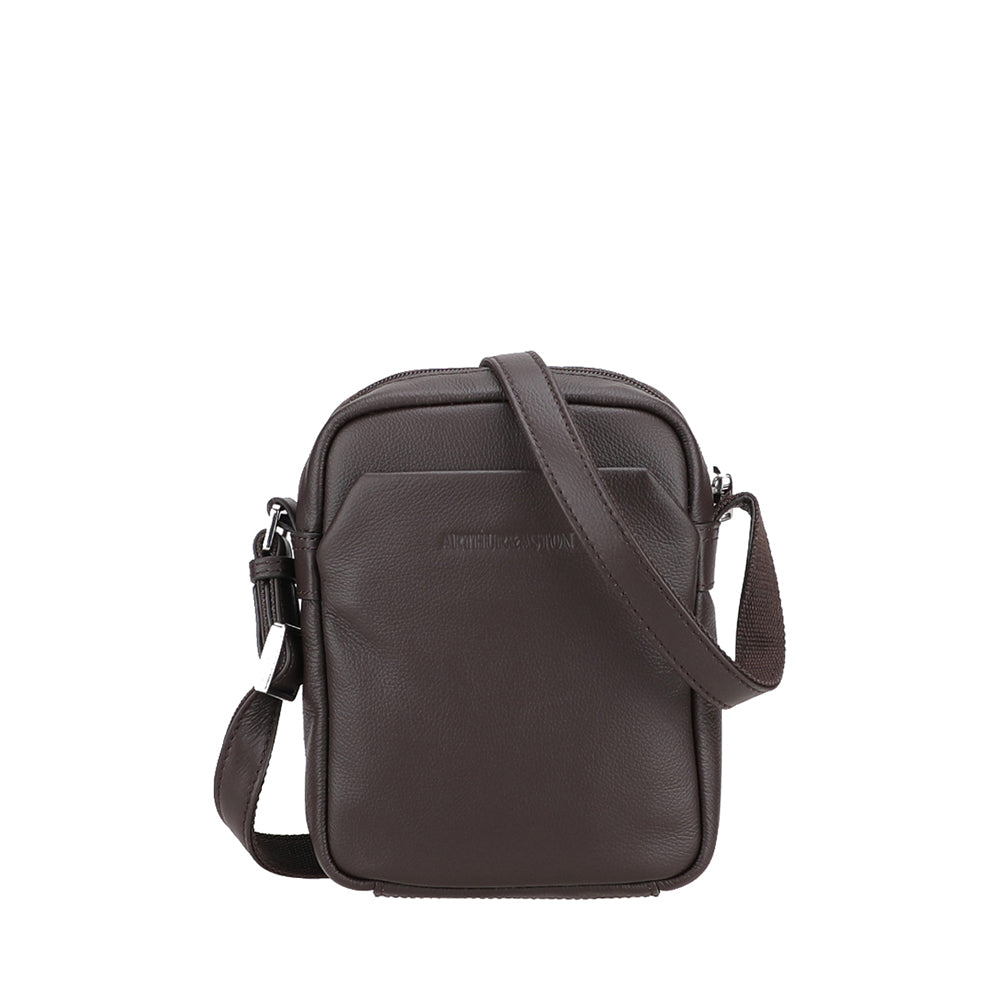arthur-et-aston-sim-on-sac-travers-cuir-noir-homme image 5