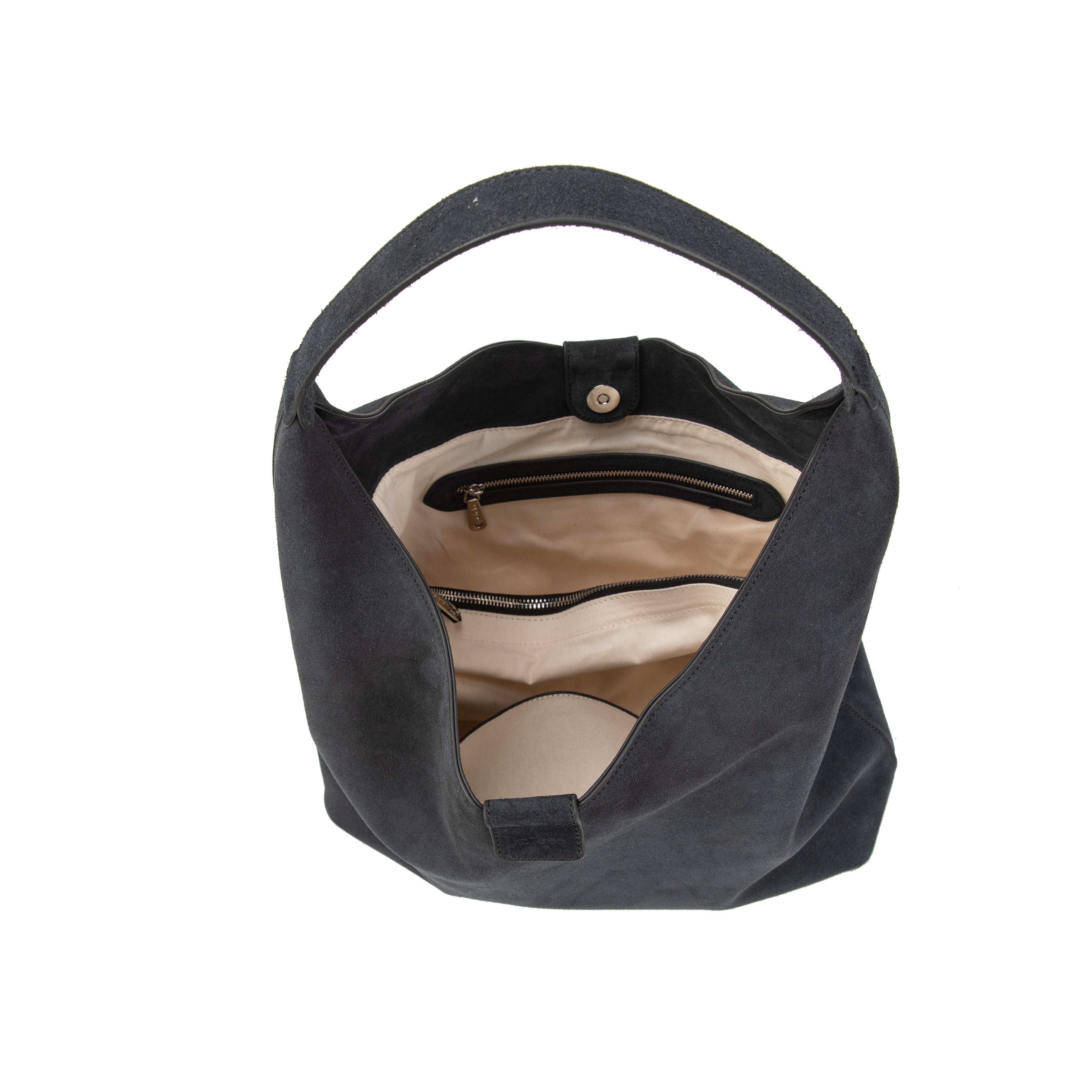 kate-lee-lune-sac-cabas-bleu-nuit-cuir-vachette-velours image 3