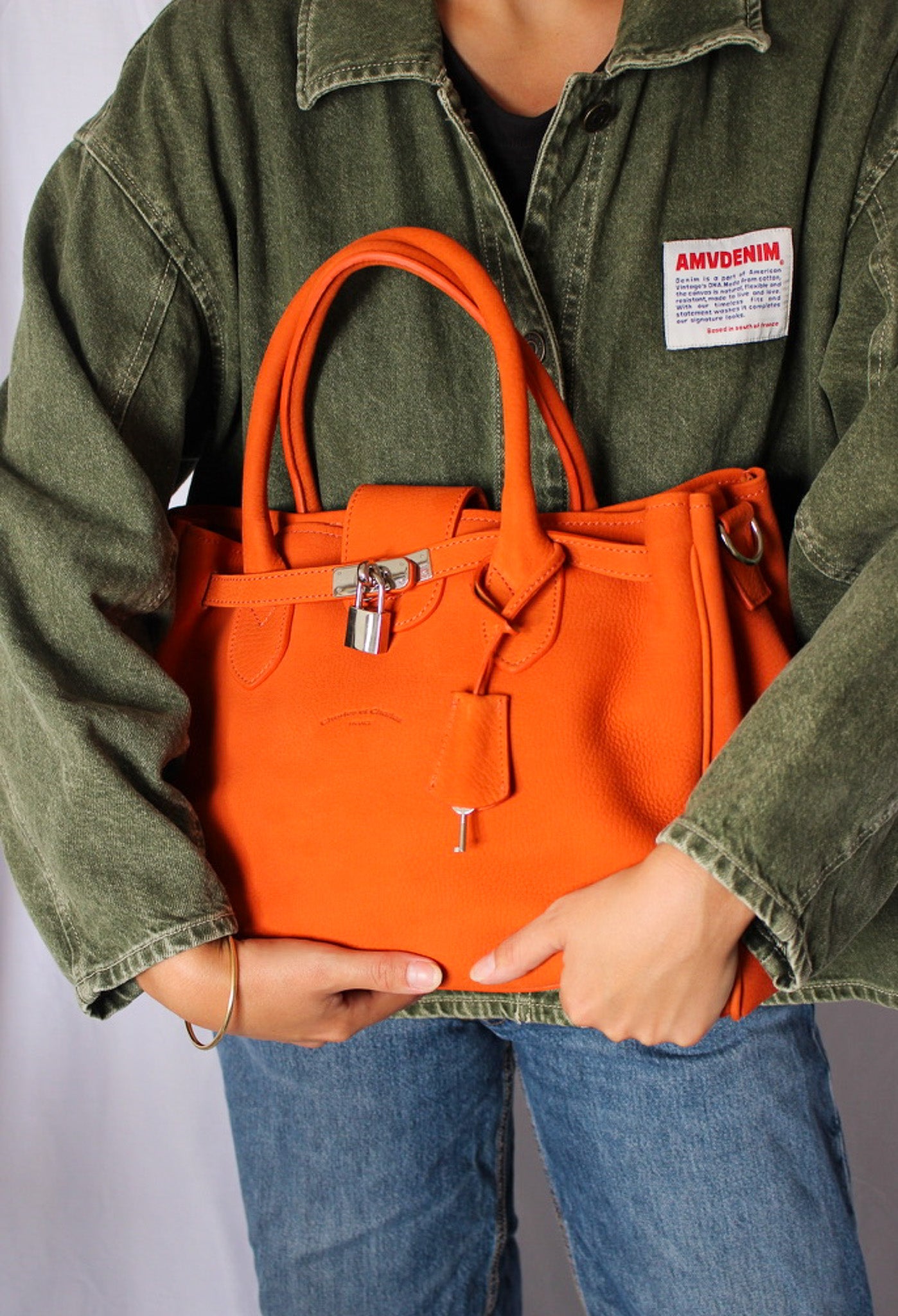 charles-et-charlus-riviera-sac-cuir-nubuck-orange-36-cm image 2