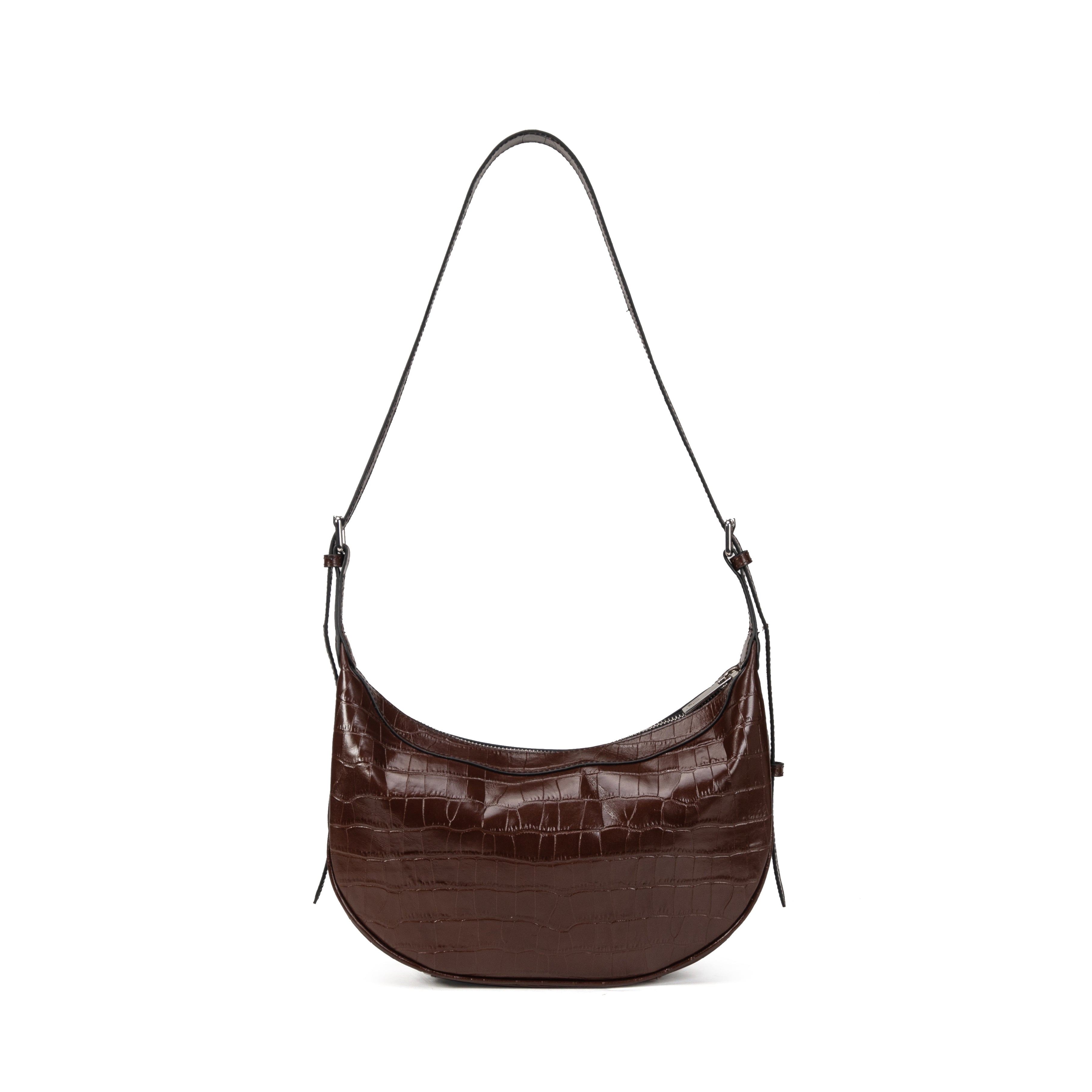 kate-lee-palma-sac-demi-lune-marron-croco-kl image 4