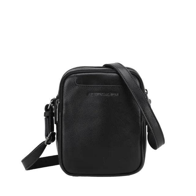 arthur-et-aston-l-on-sac-travers-cuir-noir-vachette image 1