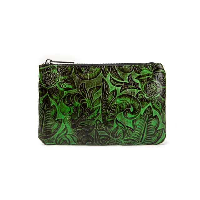 kate-lee-kl-pochette-zipp-e-l-vachette-verte-20-cm image 1
