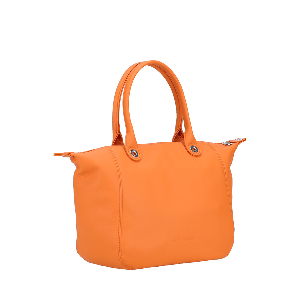 arthur-et-aston-louisa-moyen-sac-main-cuir-orange image 2