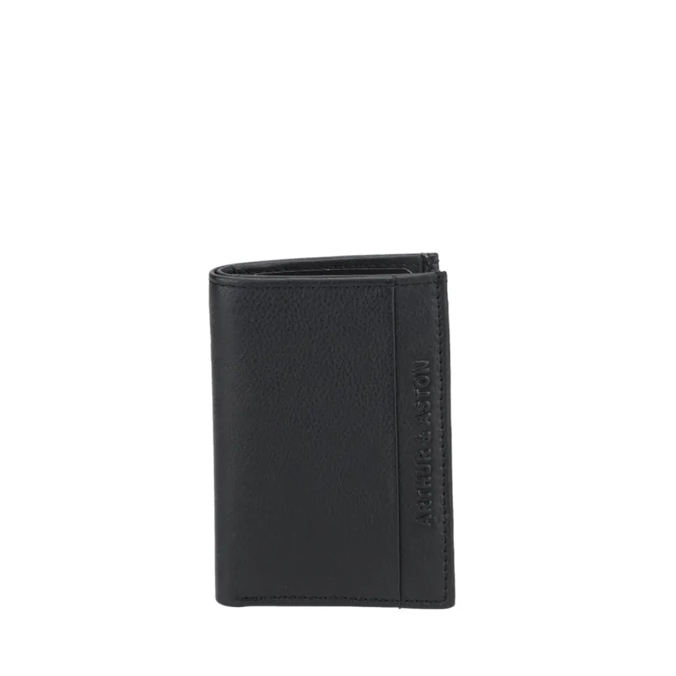 arthur-et-aston-terry-porte-cartes-cuir-noir-homme image 1
