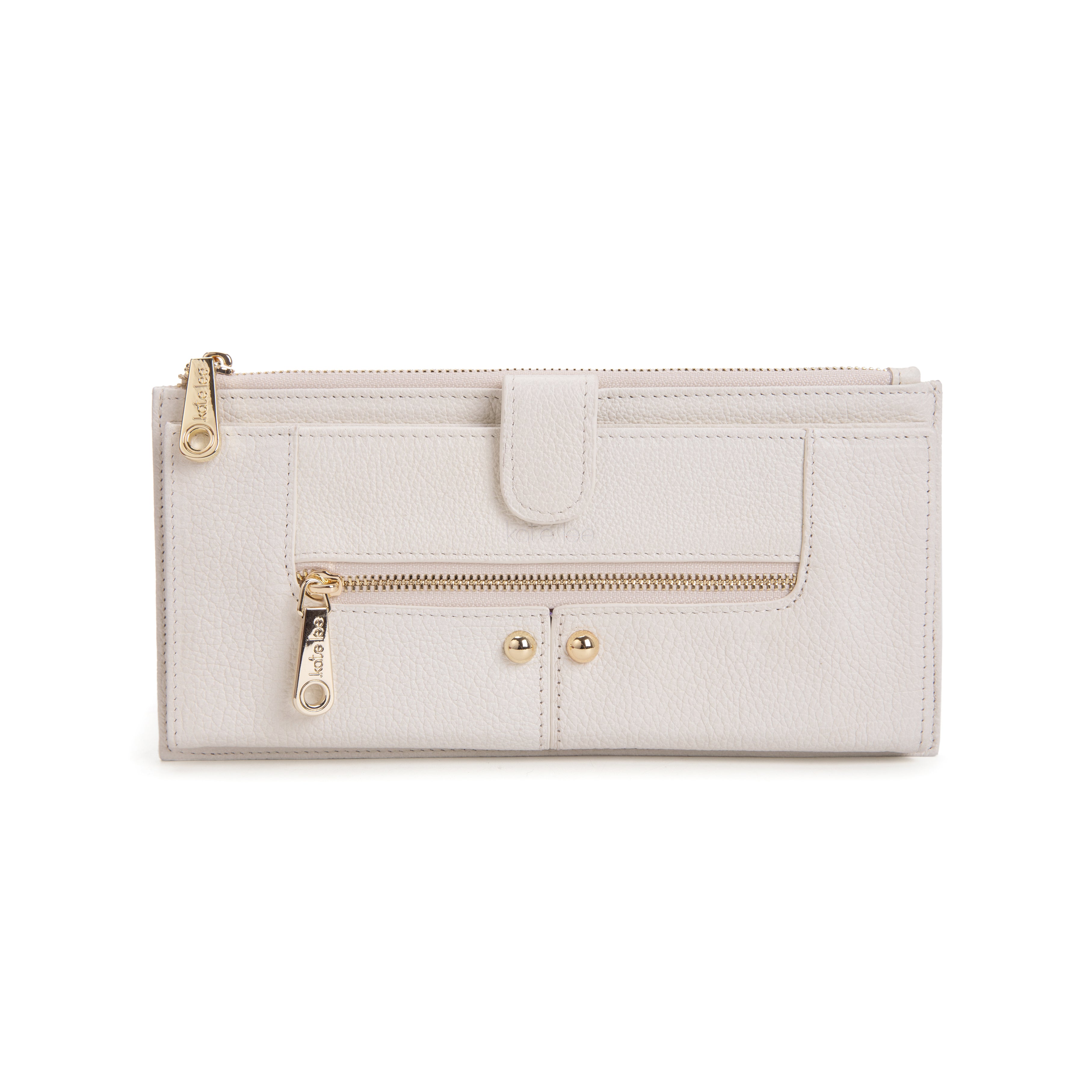 kate-lee-germaine-portefeuille-blanc-cuir-grain-upcycl image 1