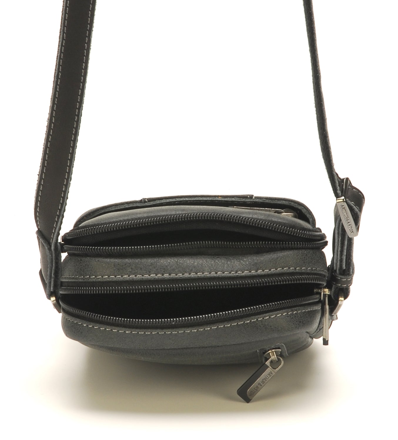 arthur-et-aston-marco-sac-travers-cuir-noir-vachette image 6