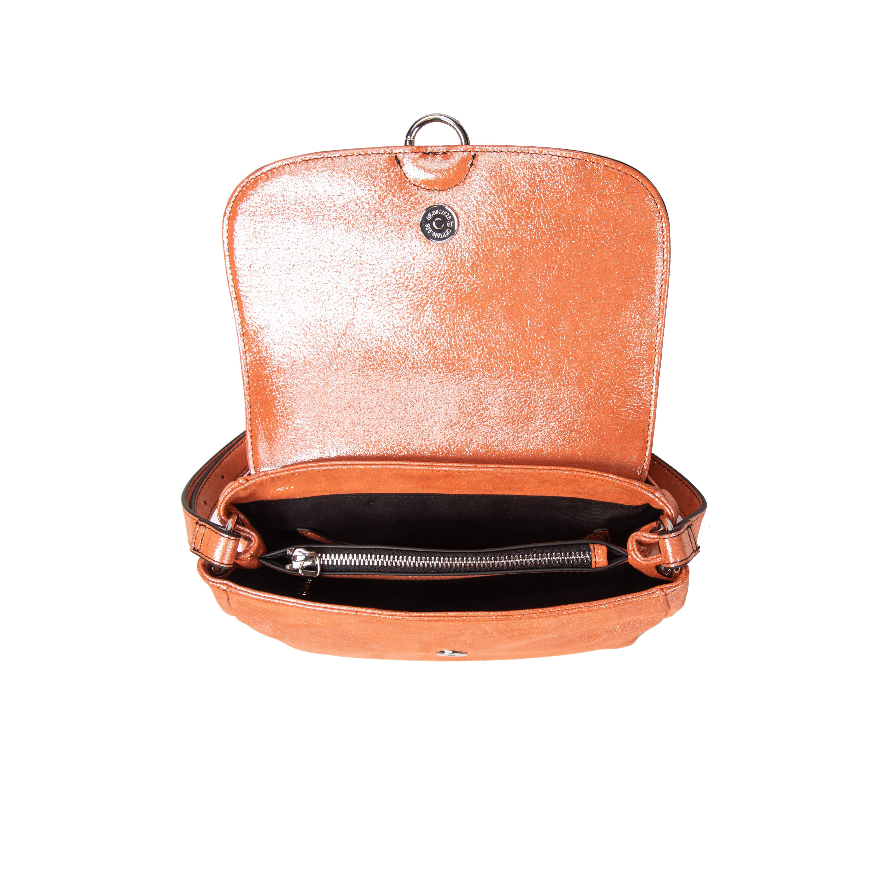 kate-lee-ully-glitter-sac-bandouli-re-orange-vachette-m-tallis-e image 3