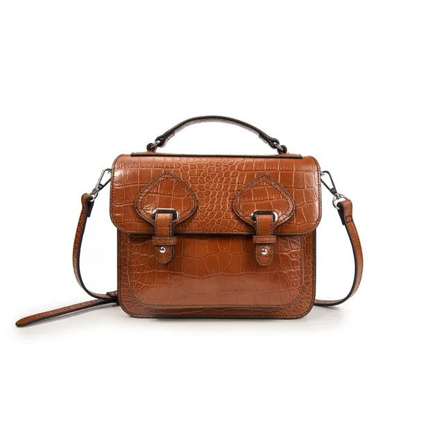 kate-lee-eiffel-croco-sac-bandouli-re-cuir-camel image 1