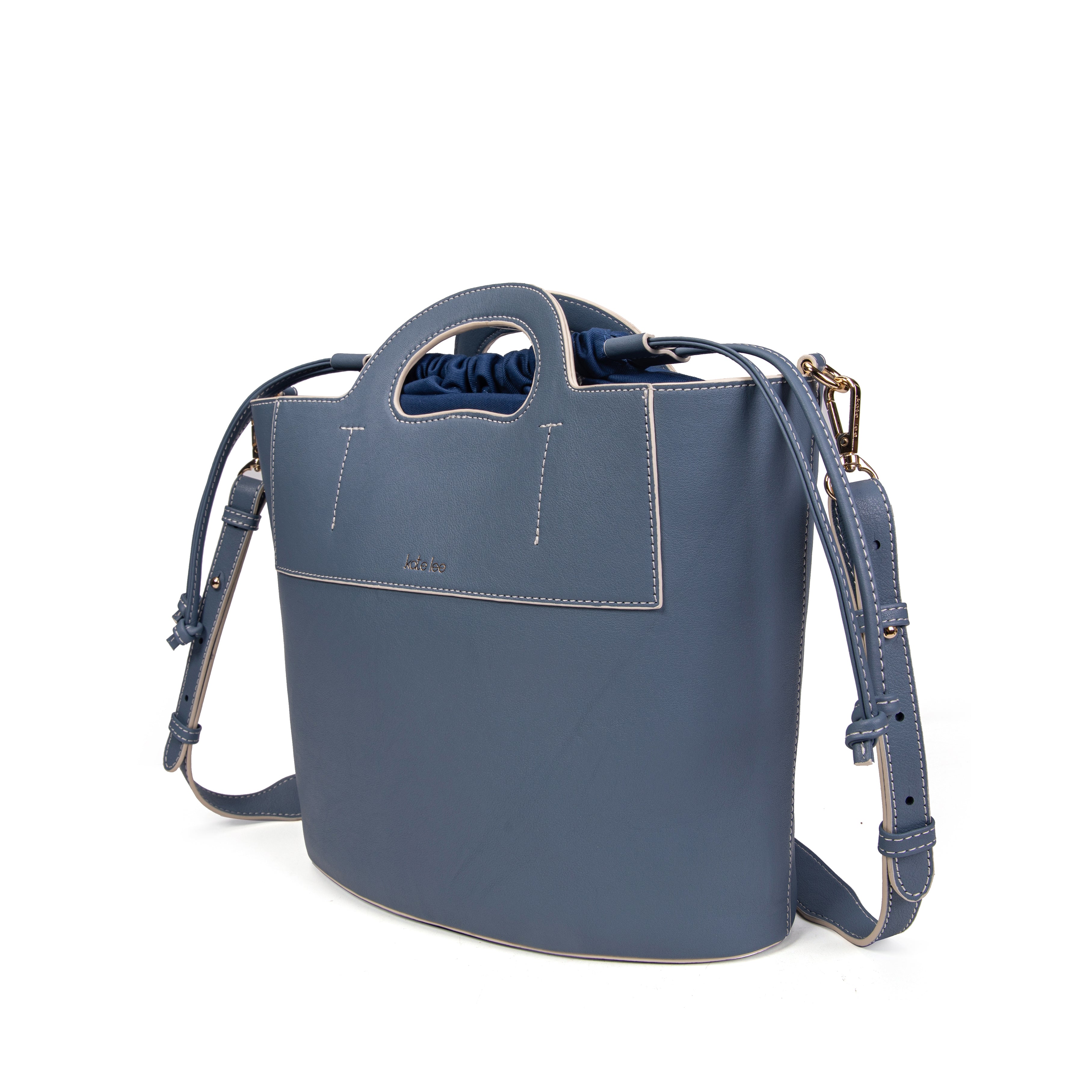 kate-lee-st-tropez-sac-seau-cuir-bleu image 2