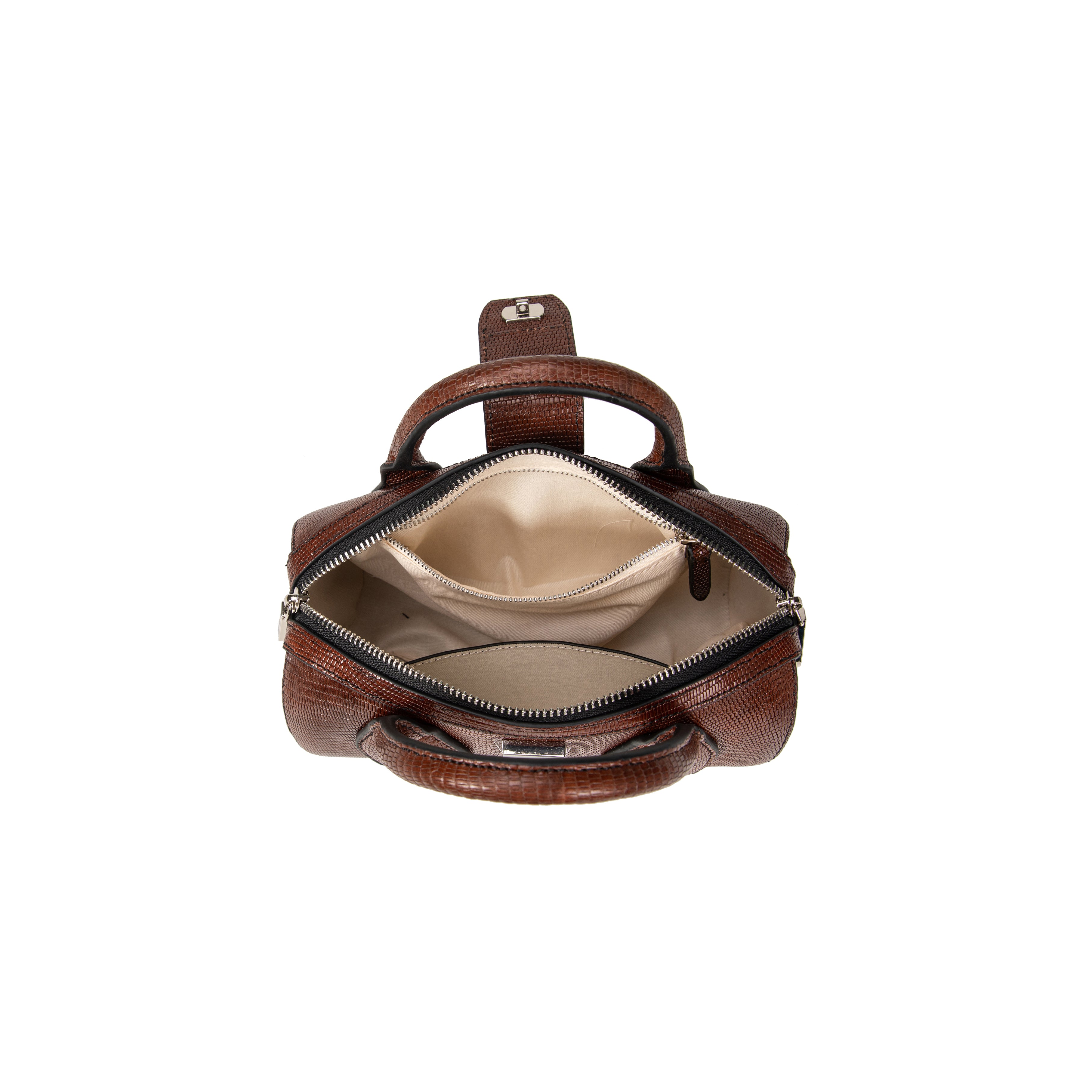 kate-lee-frola-sac-bowling-l-zard-choco-cuir image 4