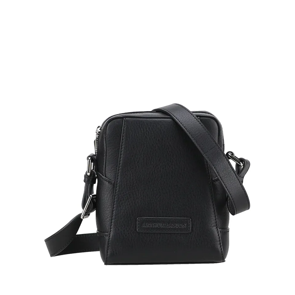 arthur-et-aston-jos-sac-travers-cuir-homme-pleine-fleur-noir image 1