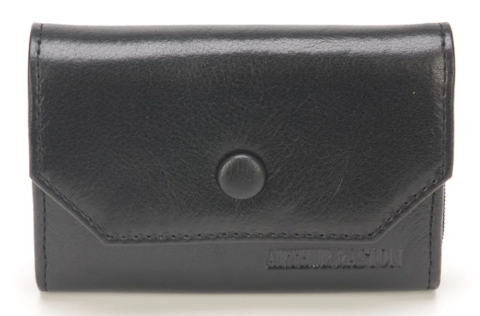 arthur-et-aston-juliette-porte-monnaie-cuir-noir-buffle-zipp image 1