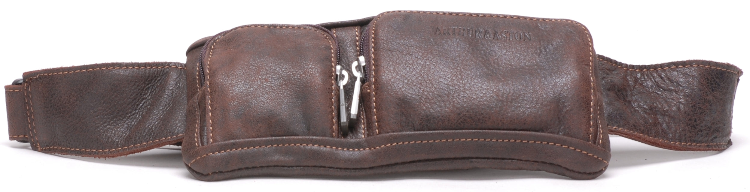 arthur-et-aston-cristiano-banane-cuir-noir-homme image 3