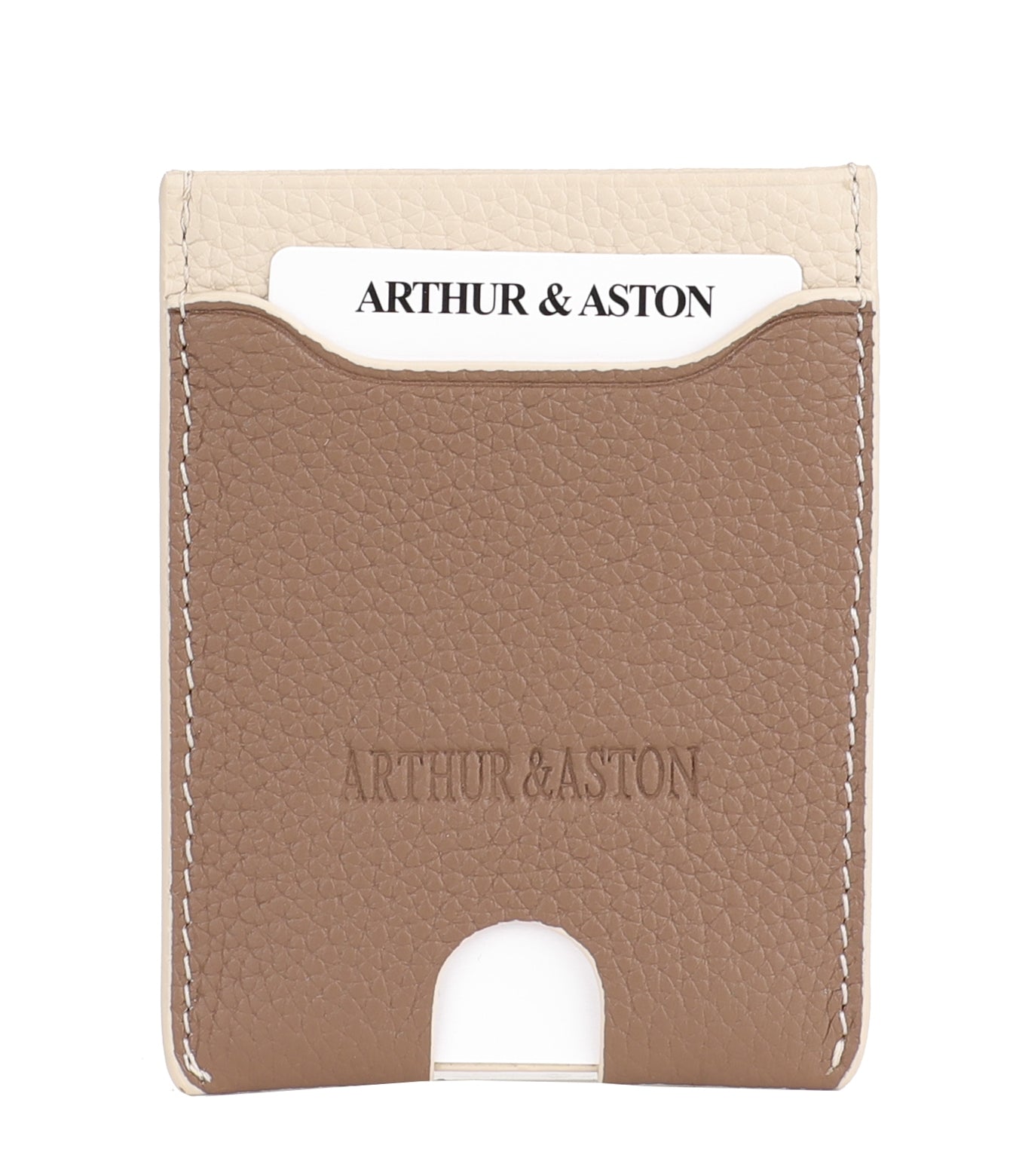 arthur-et-aston-joy-porte-cartes-cuir-taupe-foulonn image 1