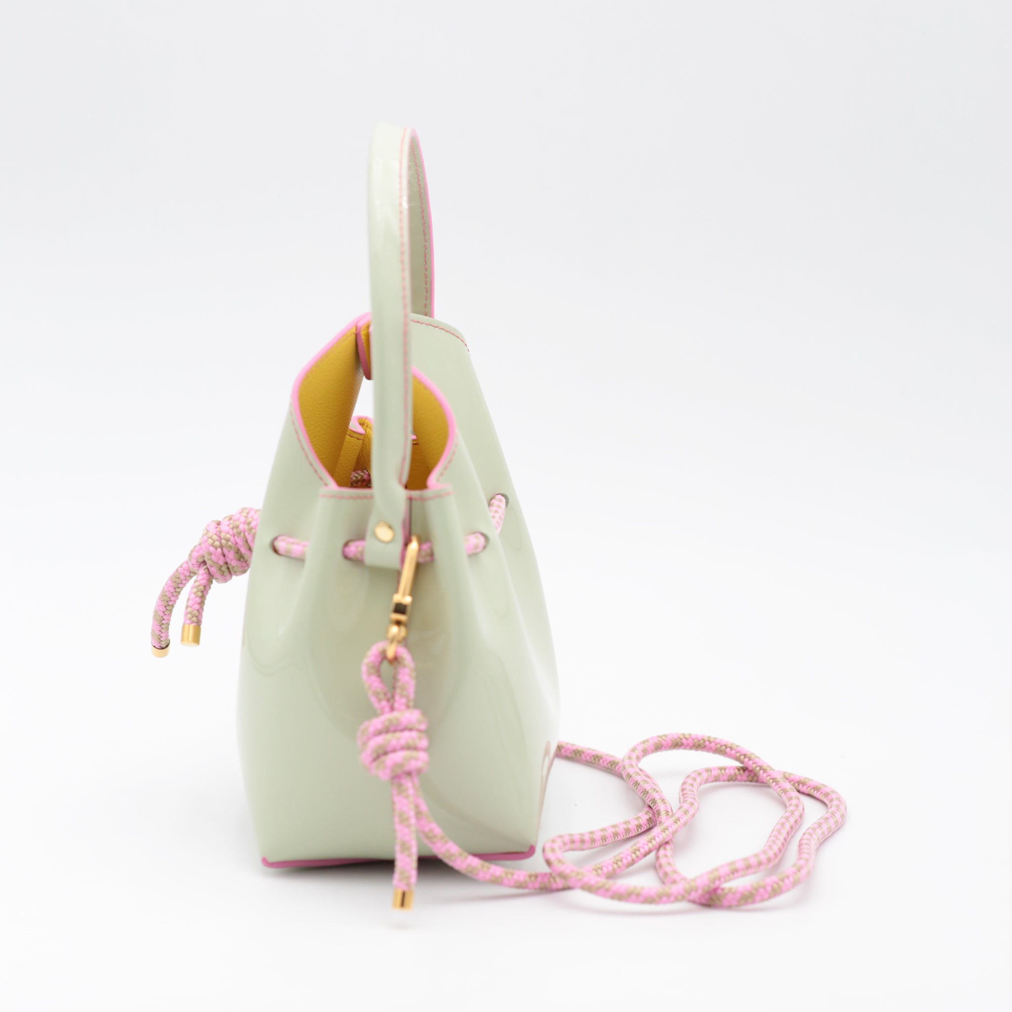 atelier-penso-mini-bucket-amande-framboise-sac-seau-cuir-corde image 4
