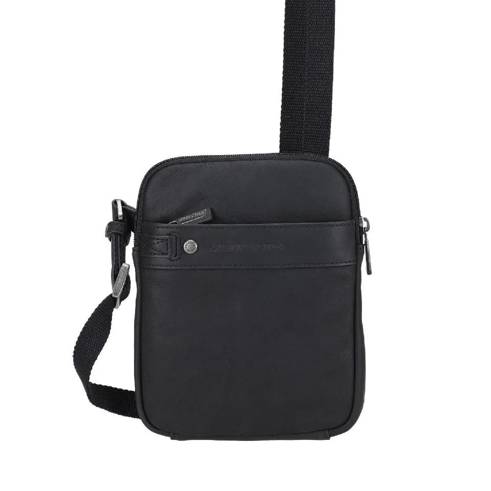 arthur-et-aston-n-ro-body-bag-cuir-homme-noir-pleine-fleur image 1