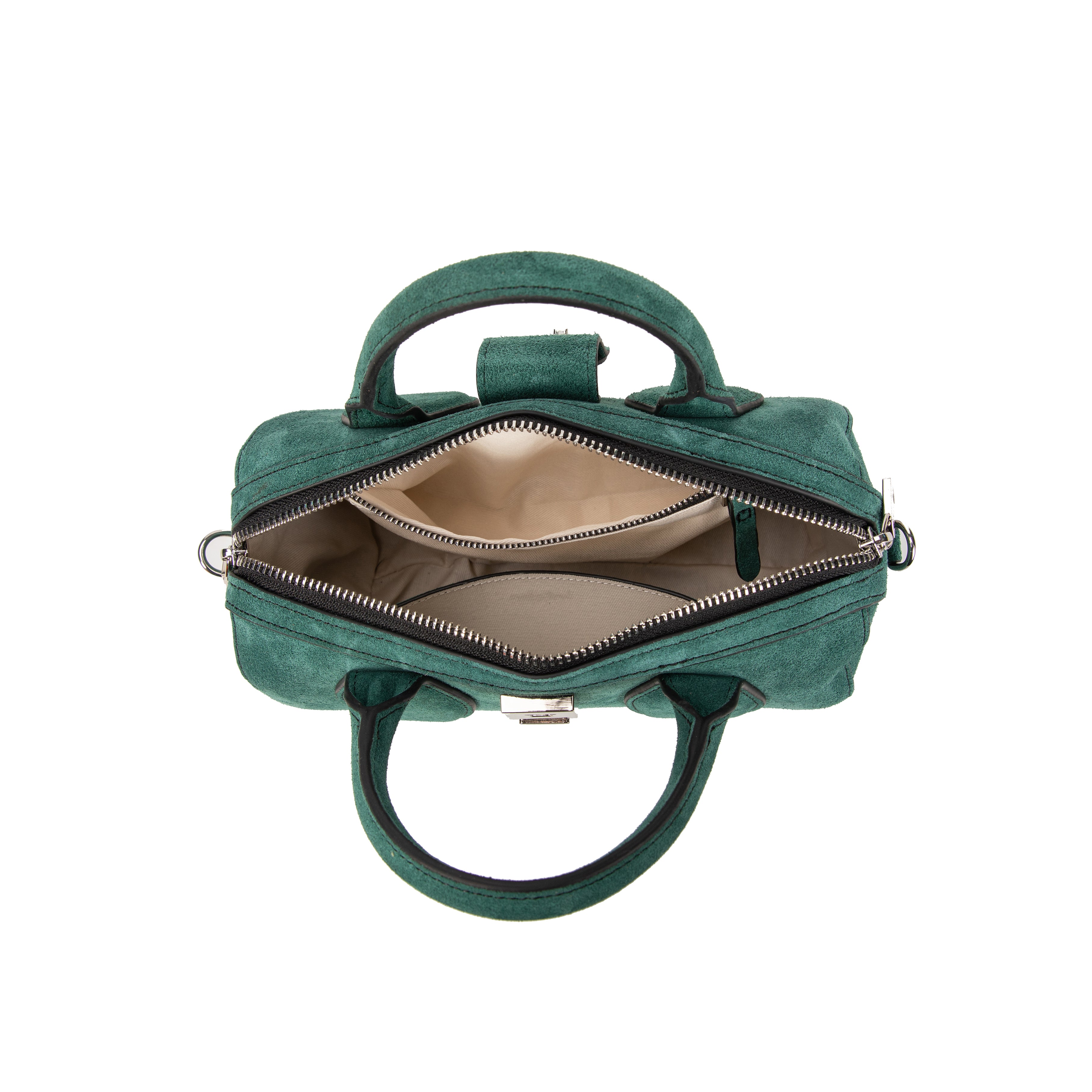 kate-lee-m-frola-v-sac-bowling-cuir-vert-velours image 3