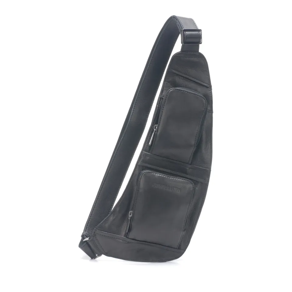 arthur-et-aston-pablo-body-bag-cuir-noir-fil-noir image 1
